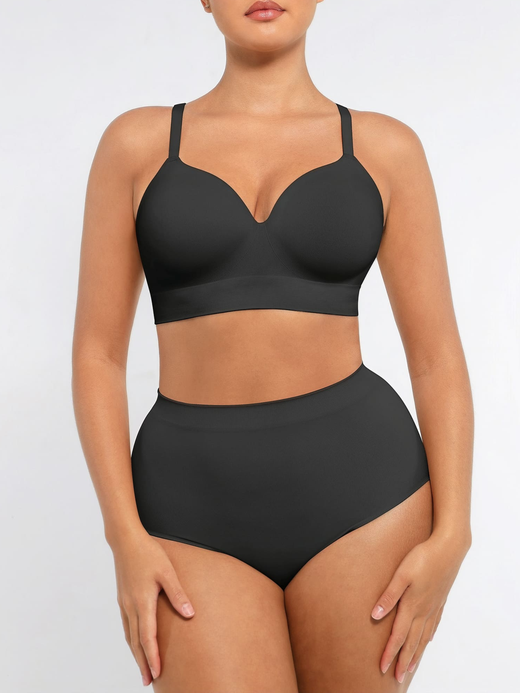 Wireless Push-Up Bra & Seamless Tummy Control Brief Set