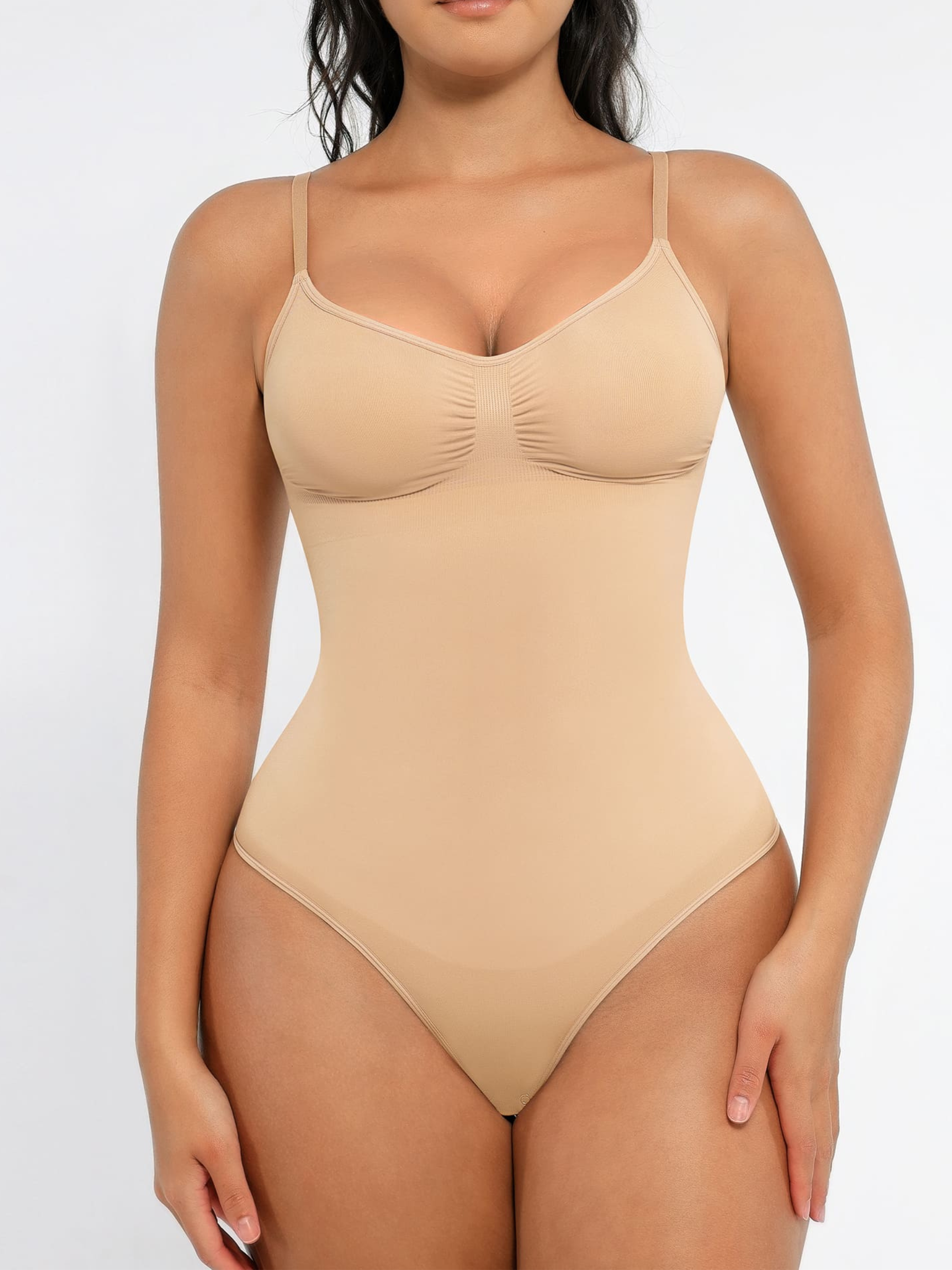 Tummy Control Seamless Thong Bodysuit