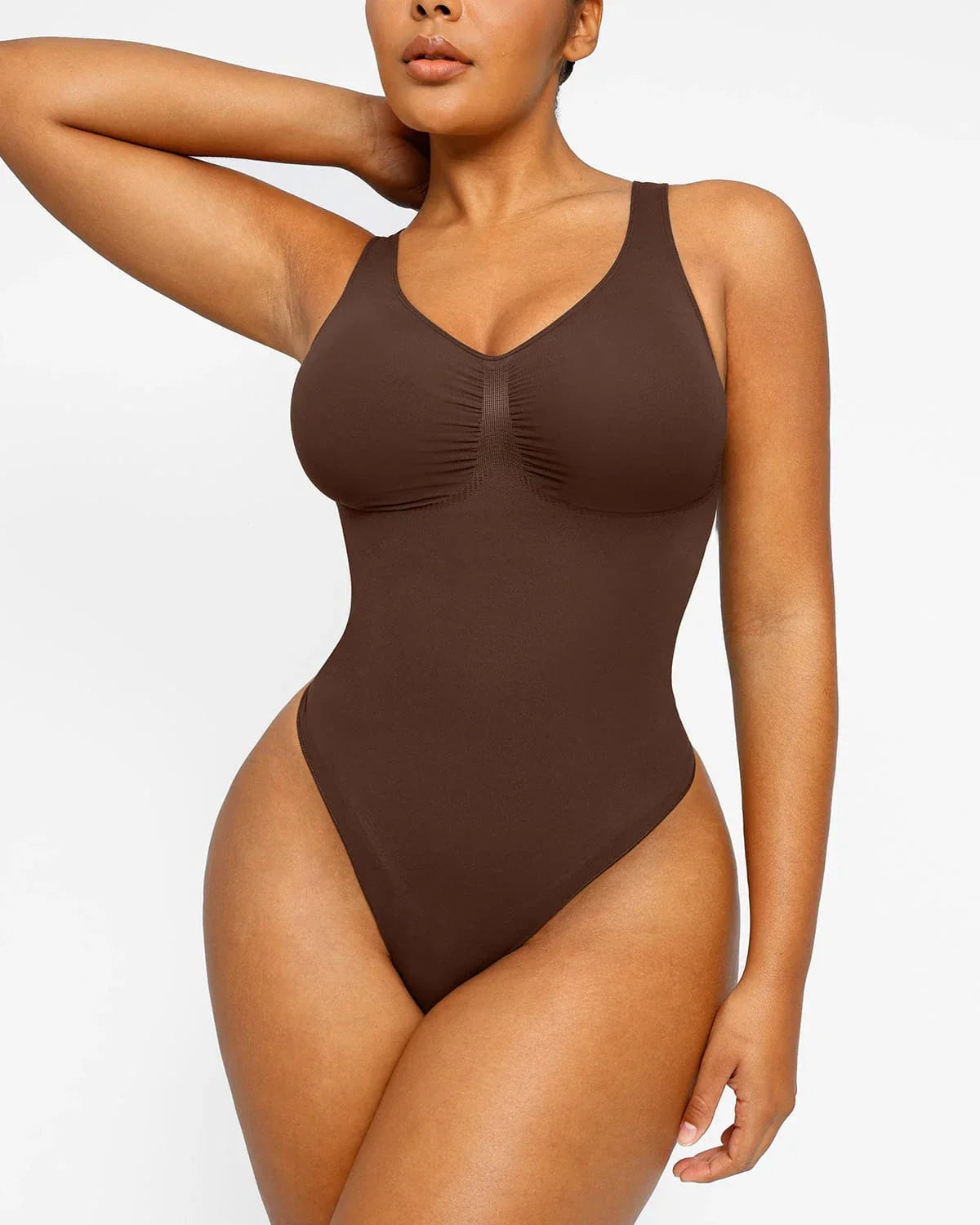 Bare Essentials™ Skin Flow™ 2.0 V-Neck Thong Bodysuit