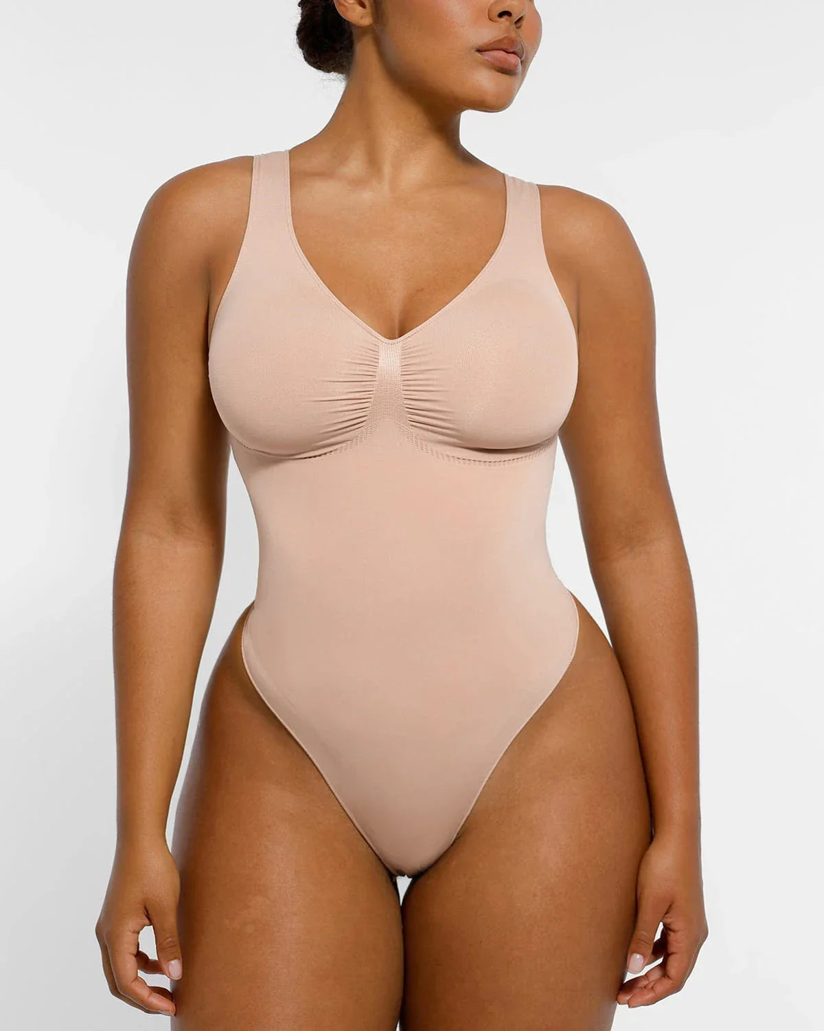 Bare Essentials™ Skin Flow™ 2.0 V-Neck Thong Bodysuit