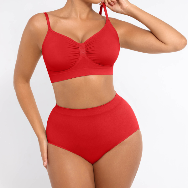 Wireless Bra & Seamless Tummy Control Brief Set