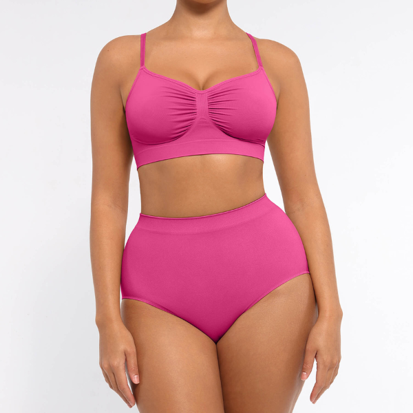 Wireless Bra & Seamless Tummy Control Brief Set