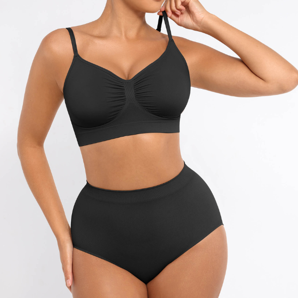 Wireless Bra & Seamless Tummy Control Brief Set