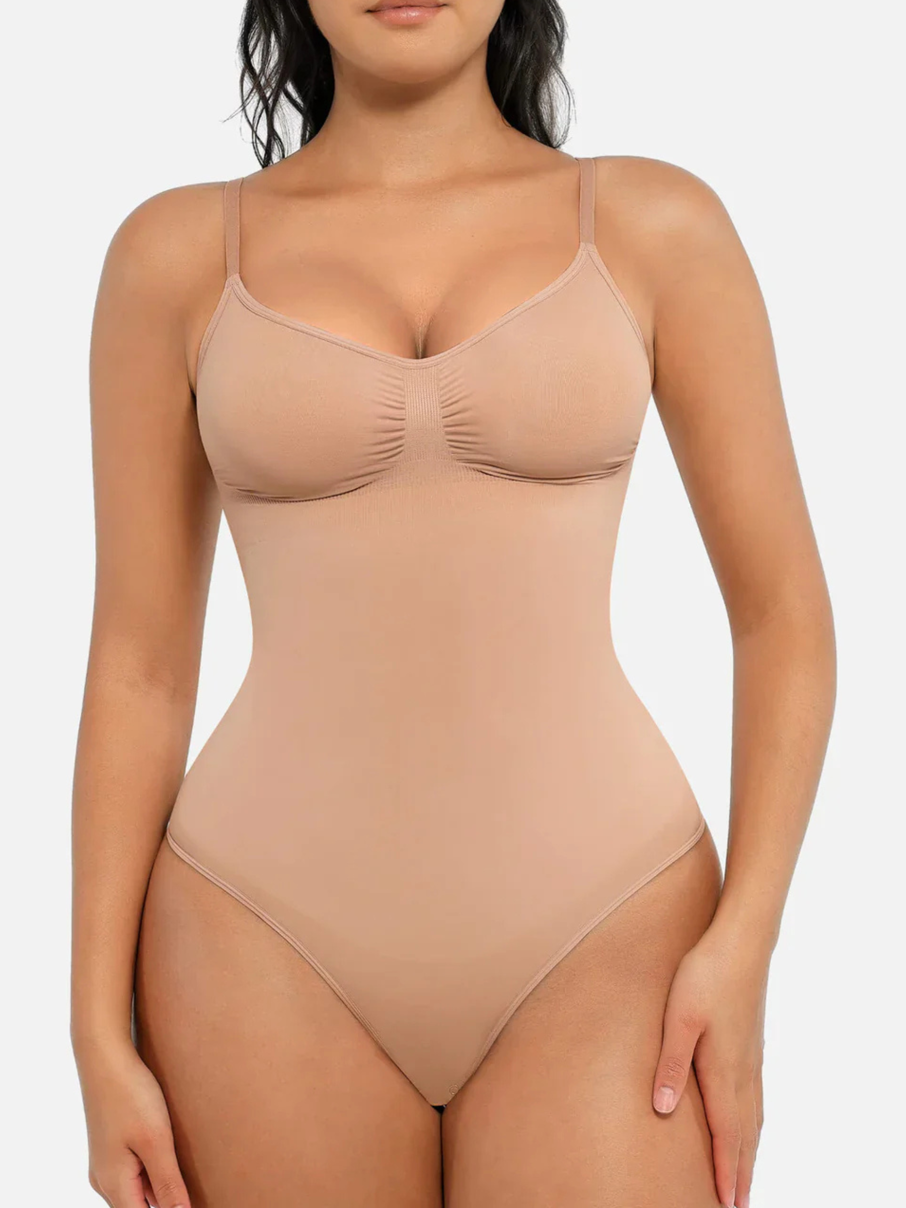 Tummy Control Seamless Thong Bodysuit