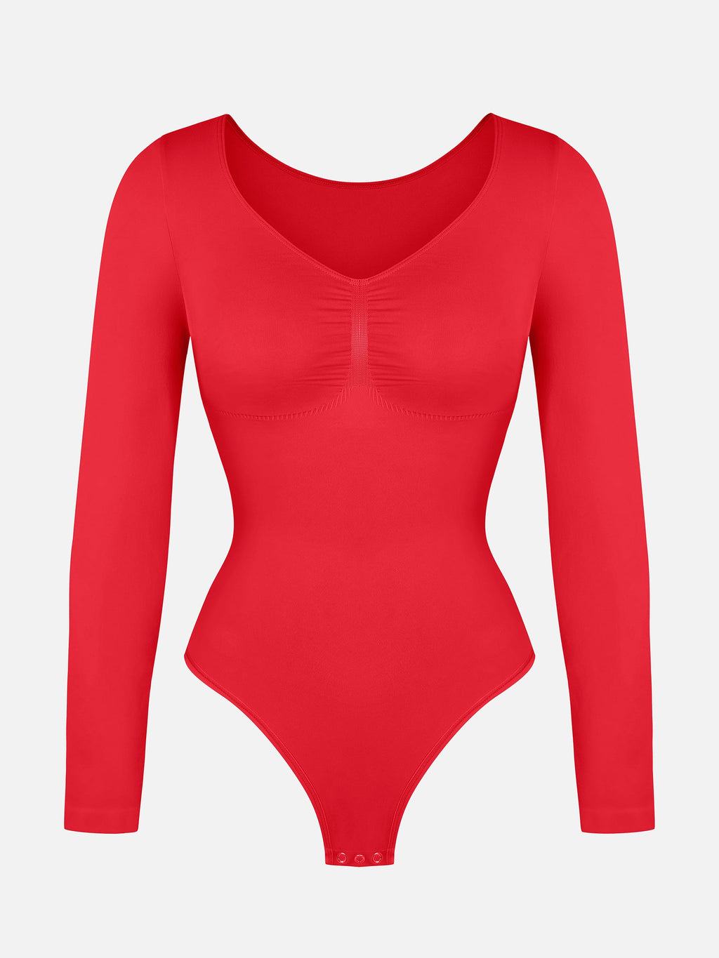 Seamless Long Sleeve Tummy Control Thong Bodysuit