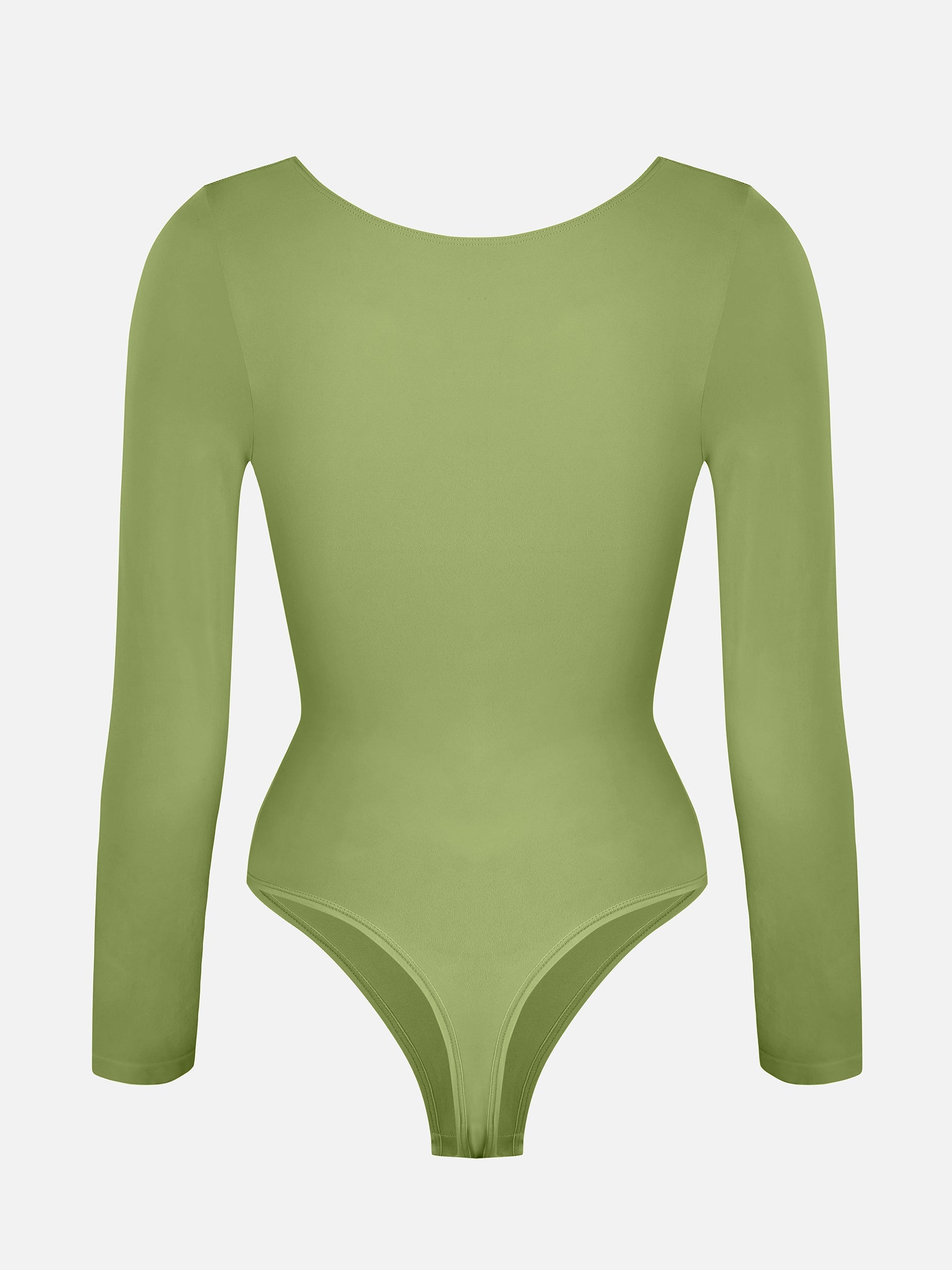 Seamless Long Sleeve Tummy Control Thong Bodysuit
