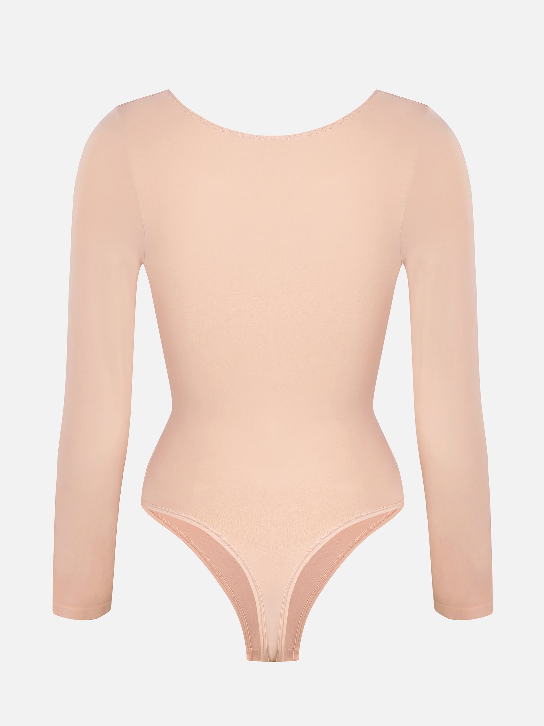 Seamless Long Sleeve Tummy Control Thong Bodysuit