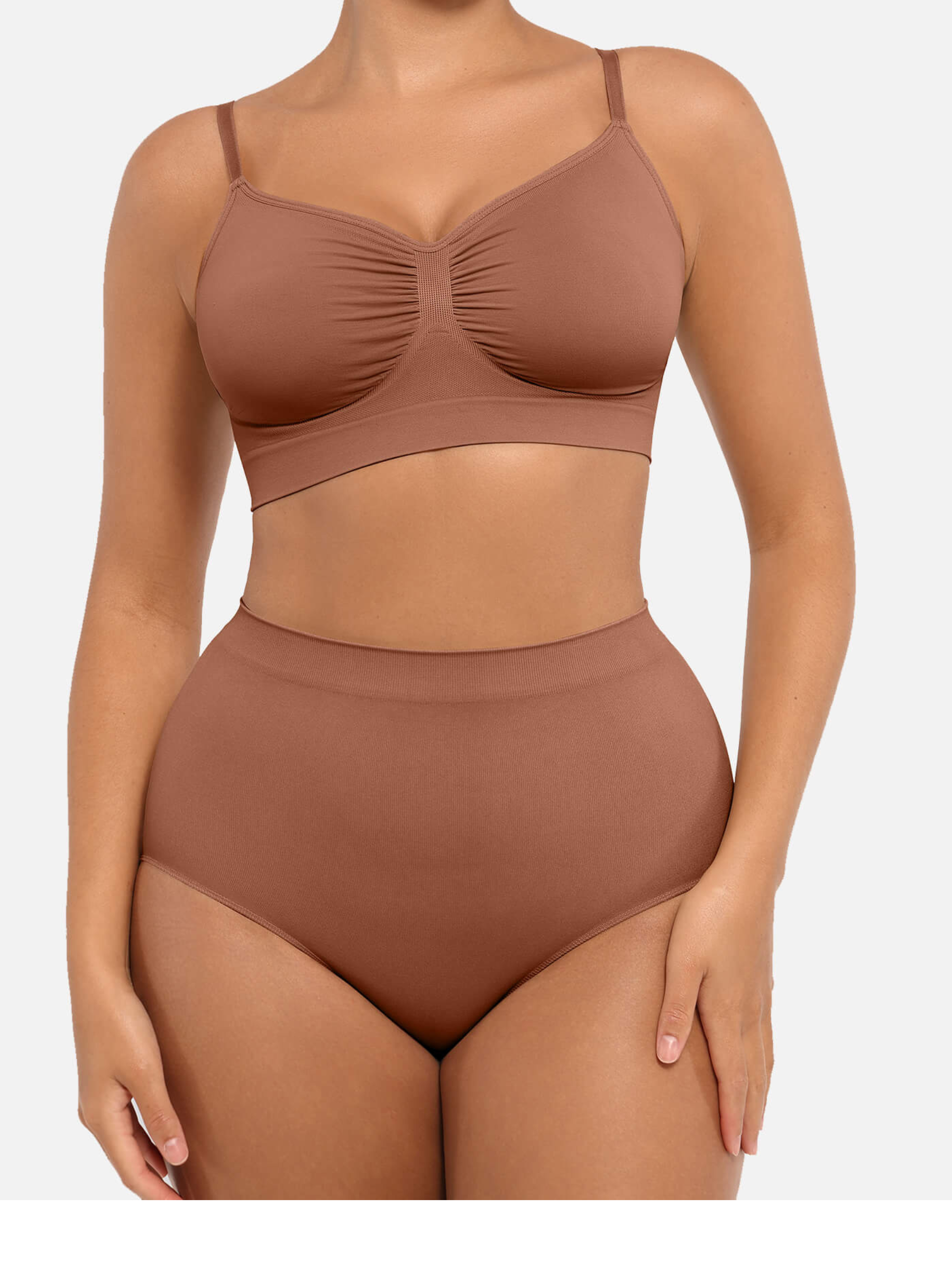 Wireless Bra & Seamless Tummy Control Brief Set