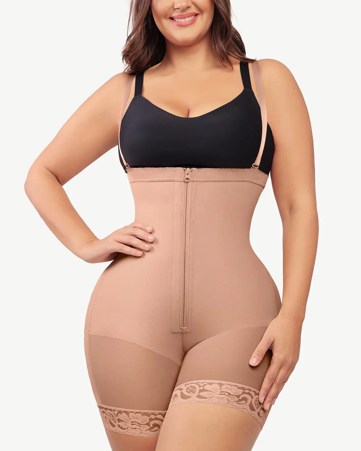 LYA WEARS Bare Essentials™  High-Waisted Firm Tummy Compression Mid Thigh Short