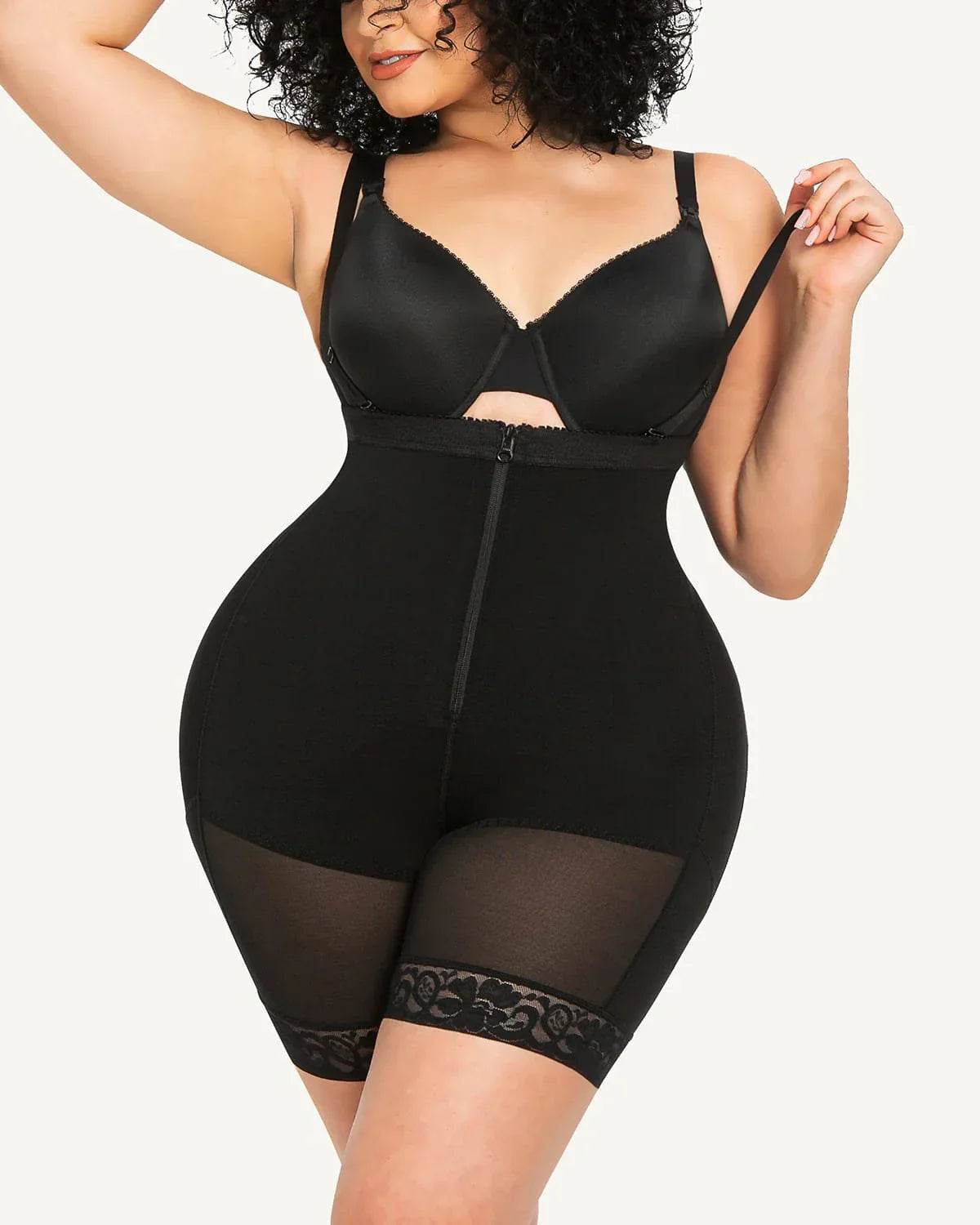 LYA WEARS Bare Essentials™  High-Waisted Firm Tummy Compression Mid Thigh Short