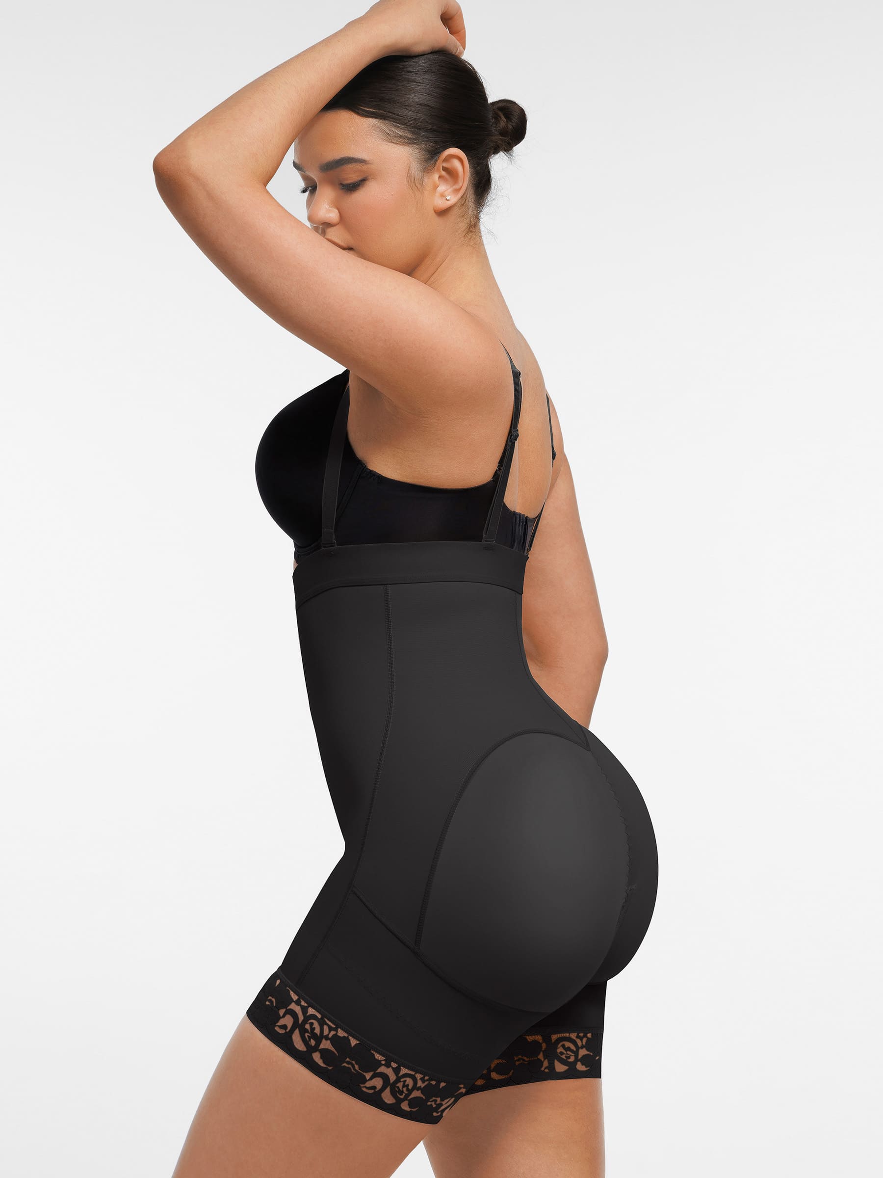 Lyawears Butt Lifting Body Shaper with Zip Crotch Smooth Tummy Control