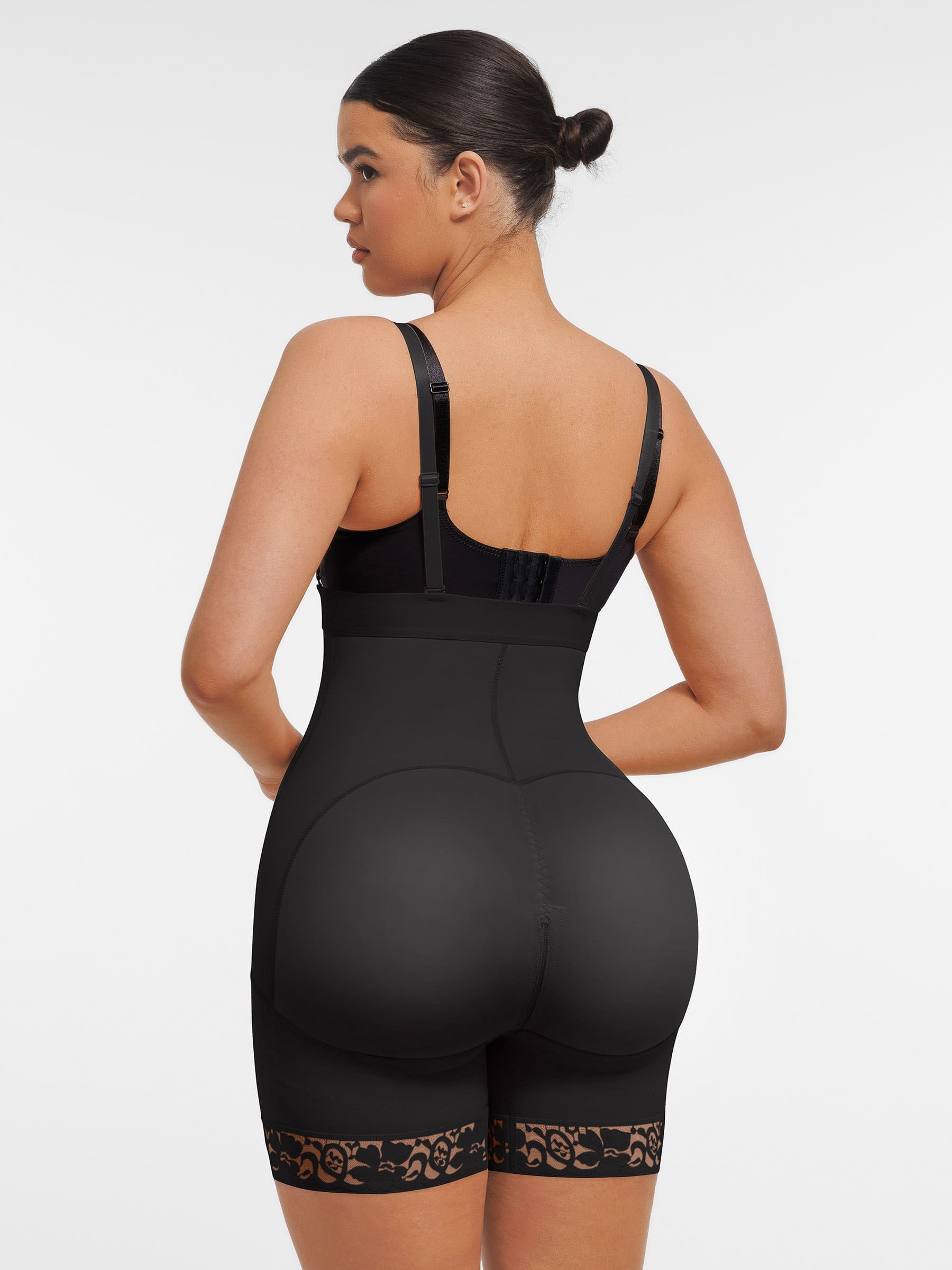 Lyawears Butt Lifting Body Shaper with Zip Crotch Smooth Tummy Control