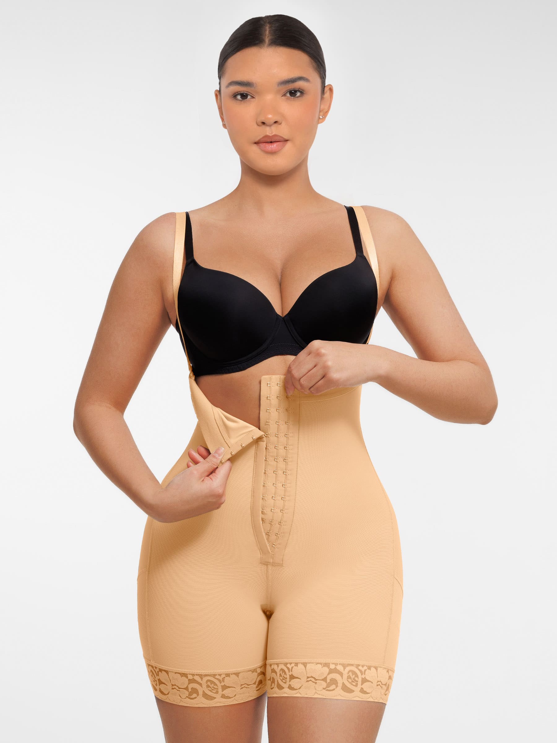 Lyawears Butt Lifting Body Shaper with Zip Crotch Smooth Tummy Control