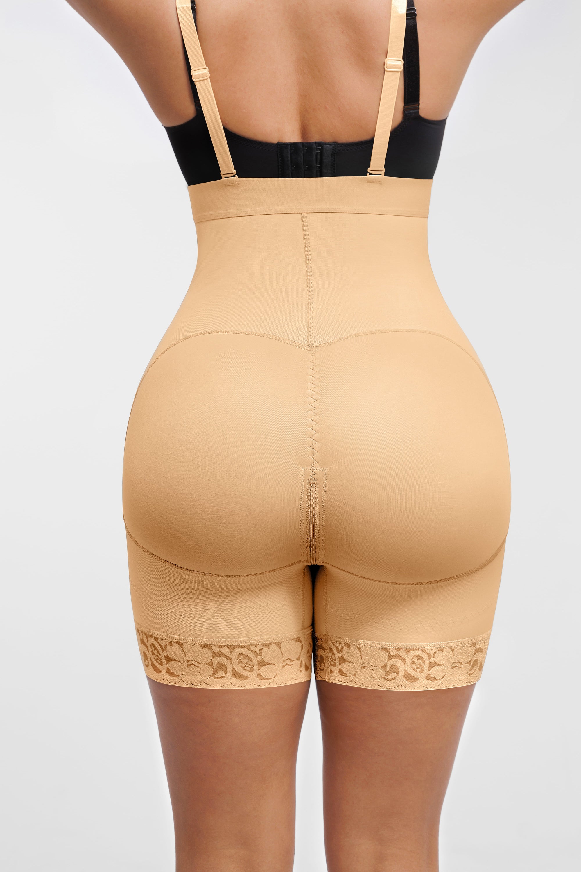 Lyawears Butt Lifting Body Shaper with Zip Crotch Smooth Tummy Control