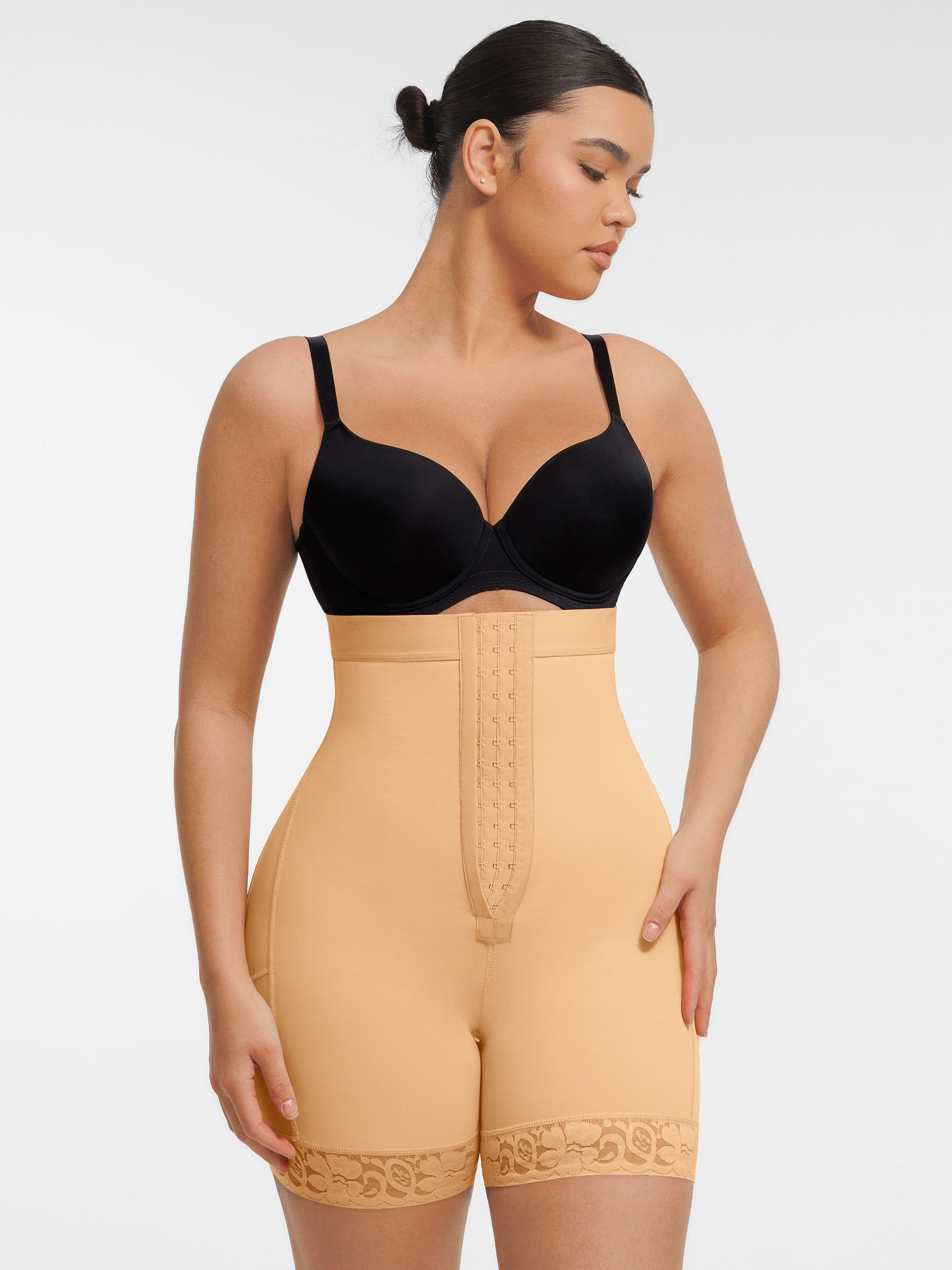 Lyawears Butt Lifting Body Shaper with Zip Crotch Smooth Tummy Control
