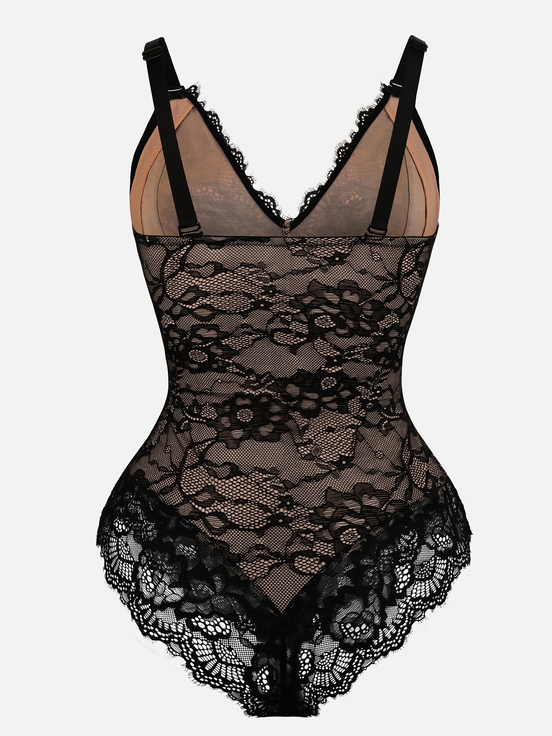 Lya wear Lace V Neck Full Bodysuit
