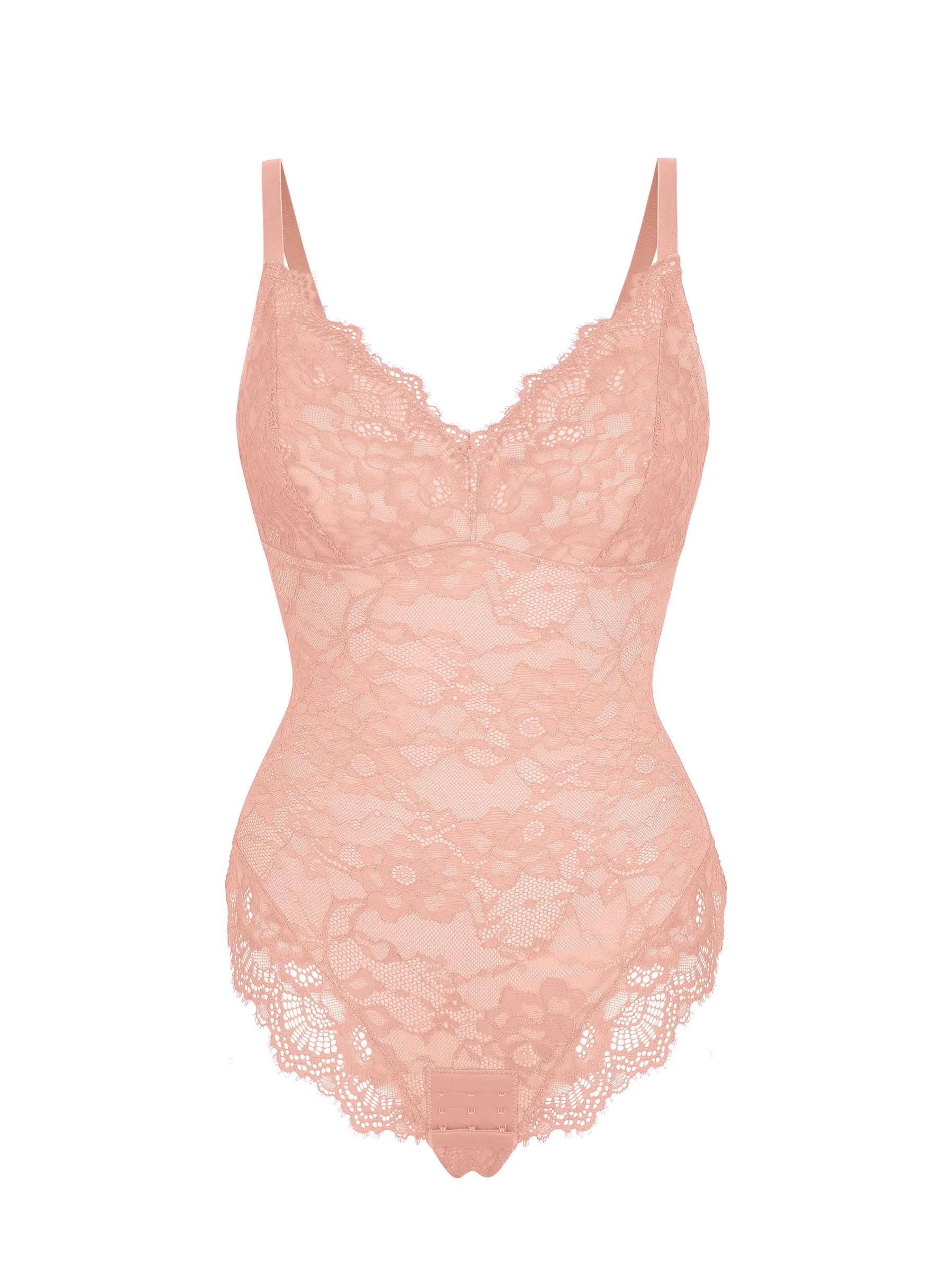 Lya wear Lace V Neck Full Bodysuit
