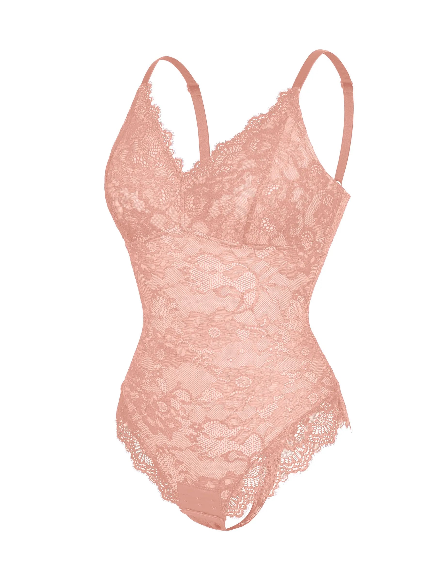 Lya wear Lace V Neck Full Bodysuit