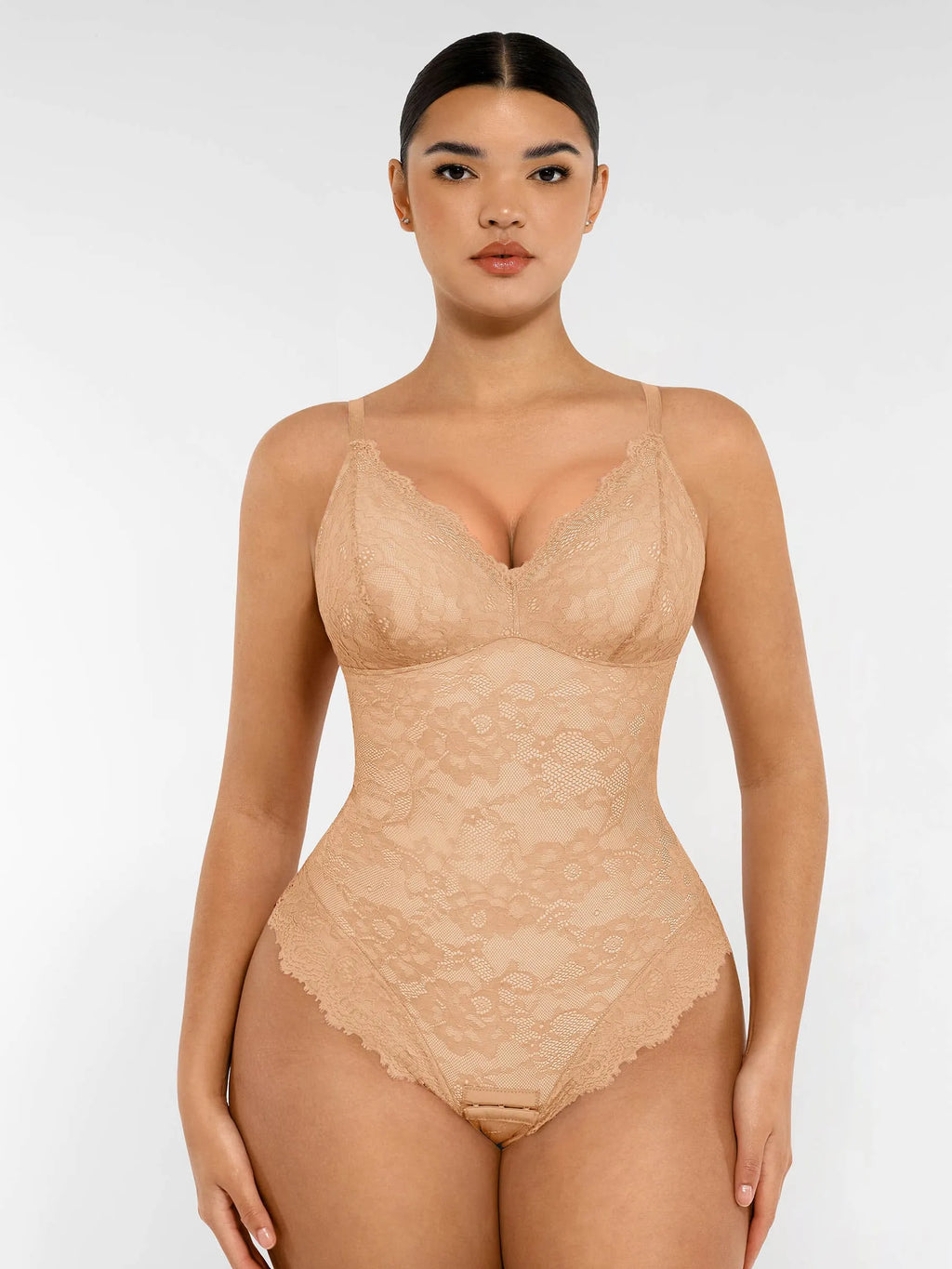 Lya wear Lace V Neck Full Bodysuit