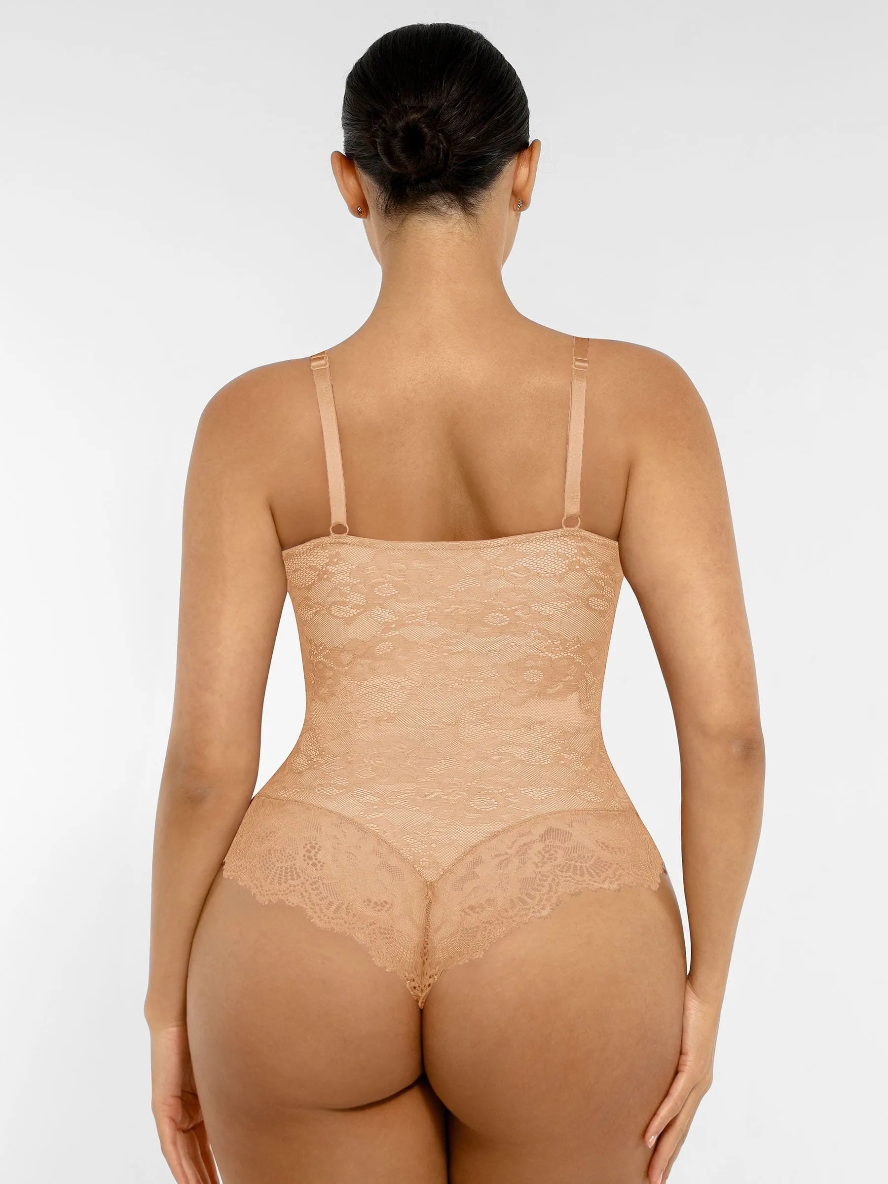 Lya wear Lace V Neck Full Bodysuit