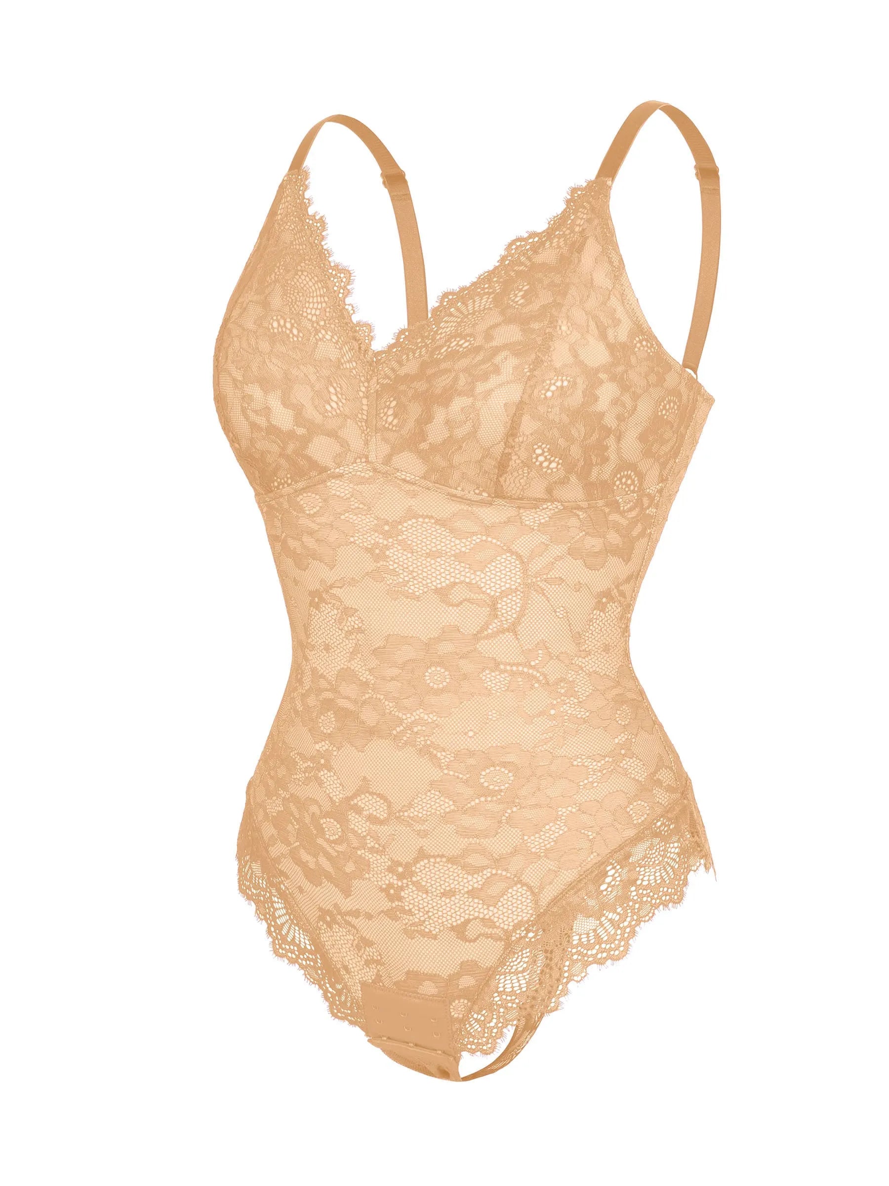 Lya wear Lace V Neck Full Bodysuit