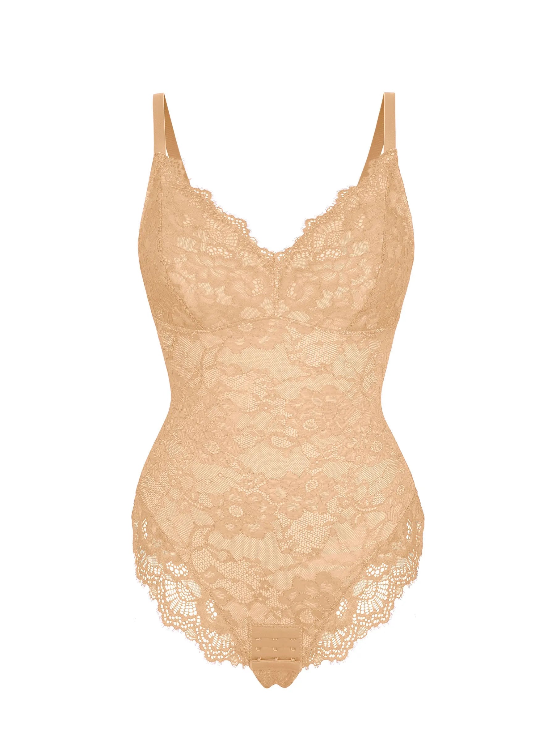 Lya wear Lace V Neck Full Bodysuit