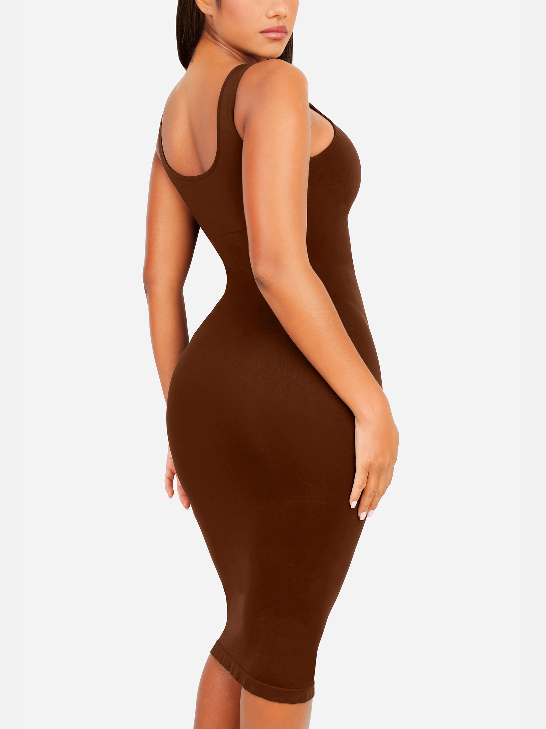Seamless Eco-Friendly Large U-Back Shaper Dress with Built-In Bra