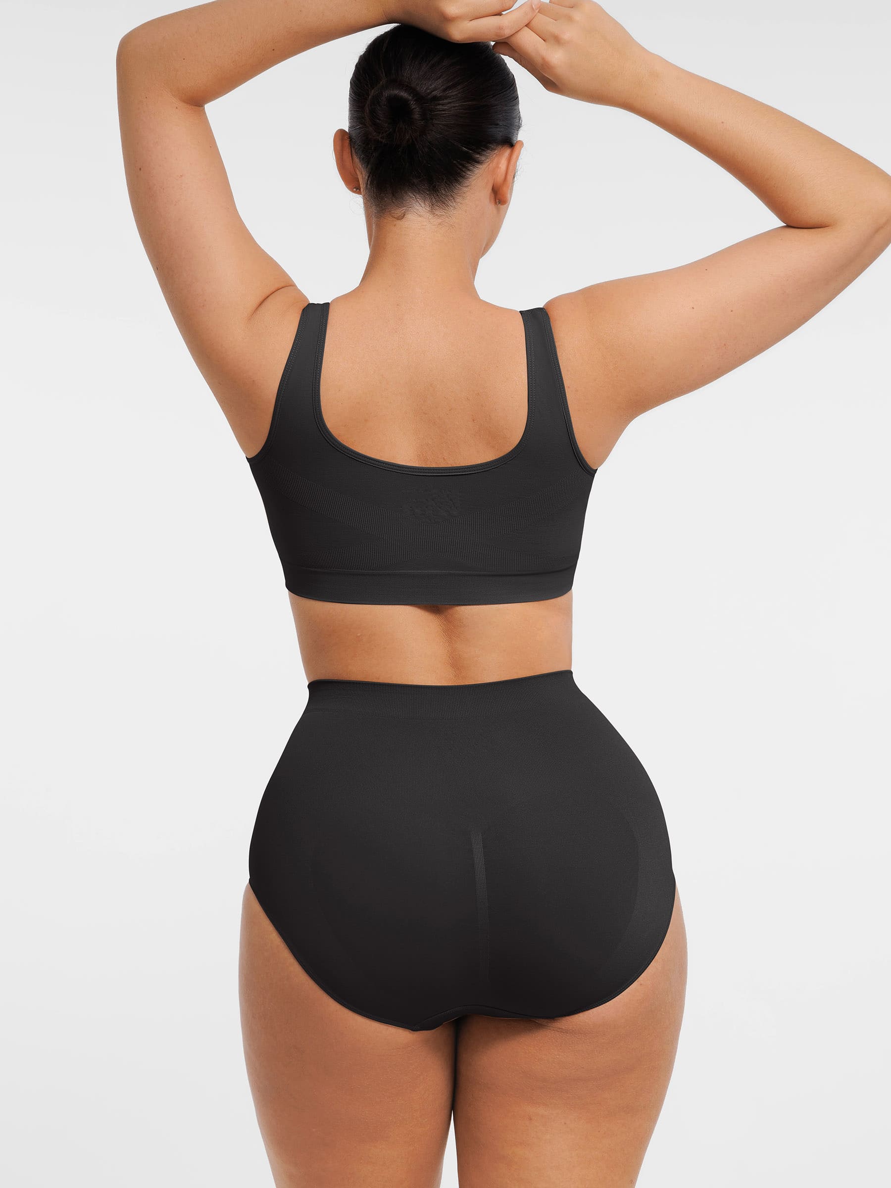 Seamless Wide Straps Bra  & Seamless Tummy Control Brief Set