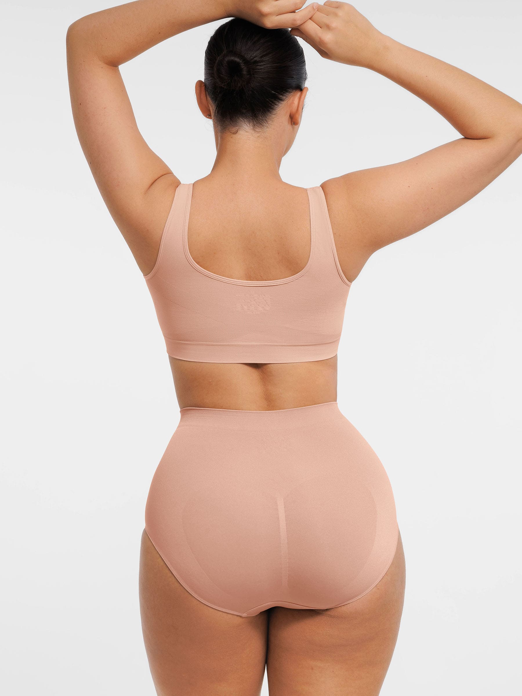Seamless Wide Straps Bra  & Seamless Tummy Control Brief Set