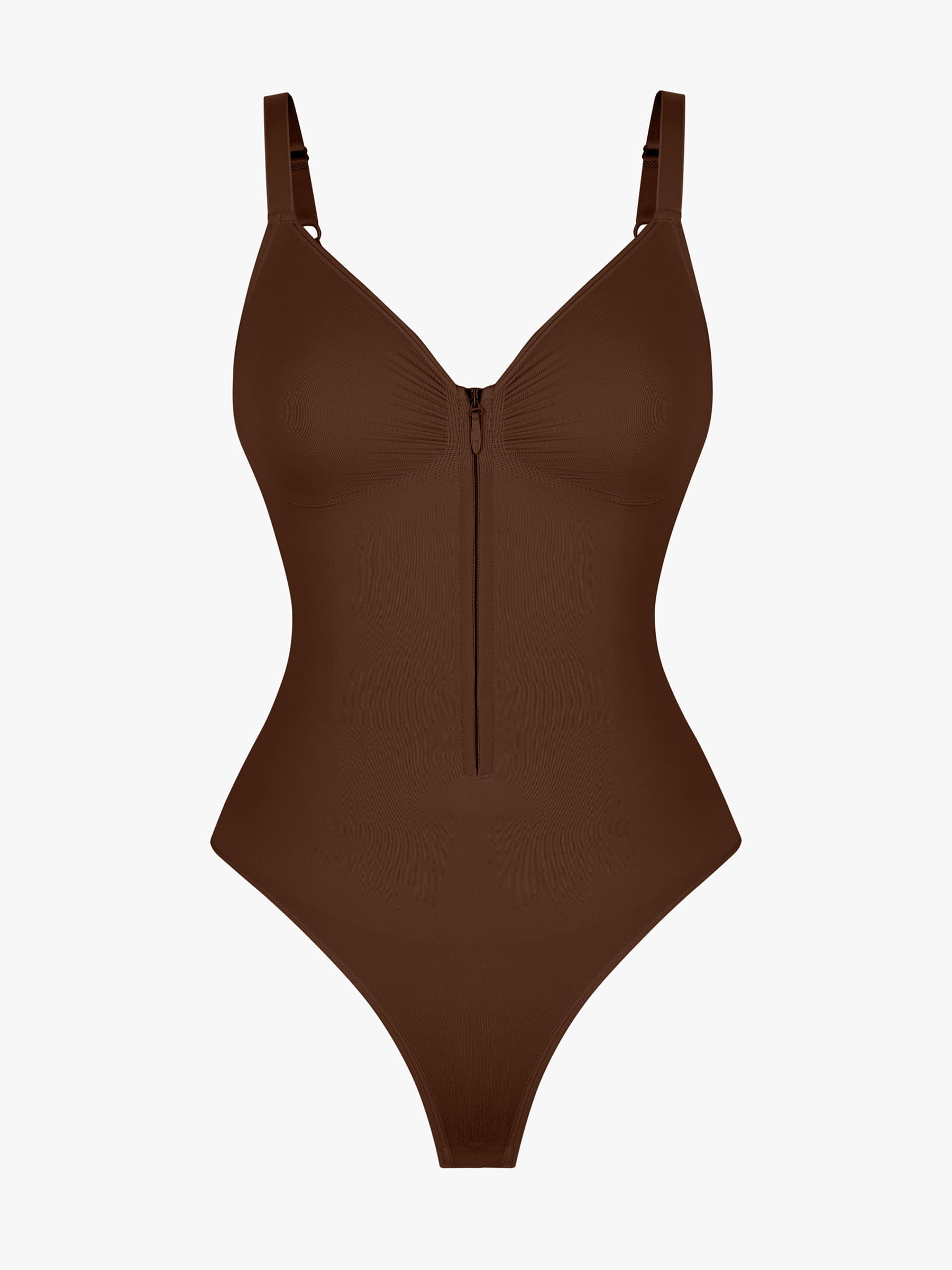 Lyawears Tummy Control Seamless Zipper Shaping Bodysuit