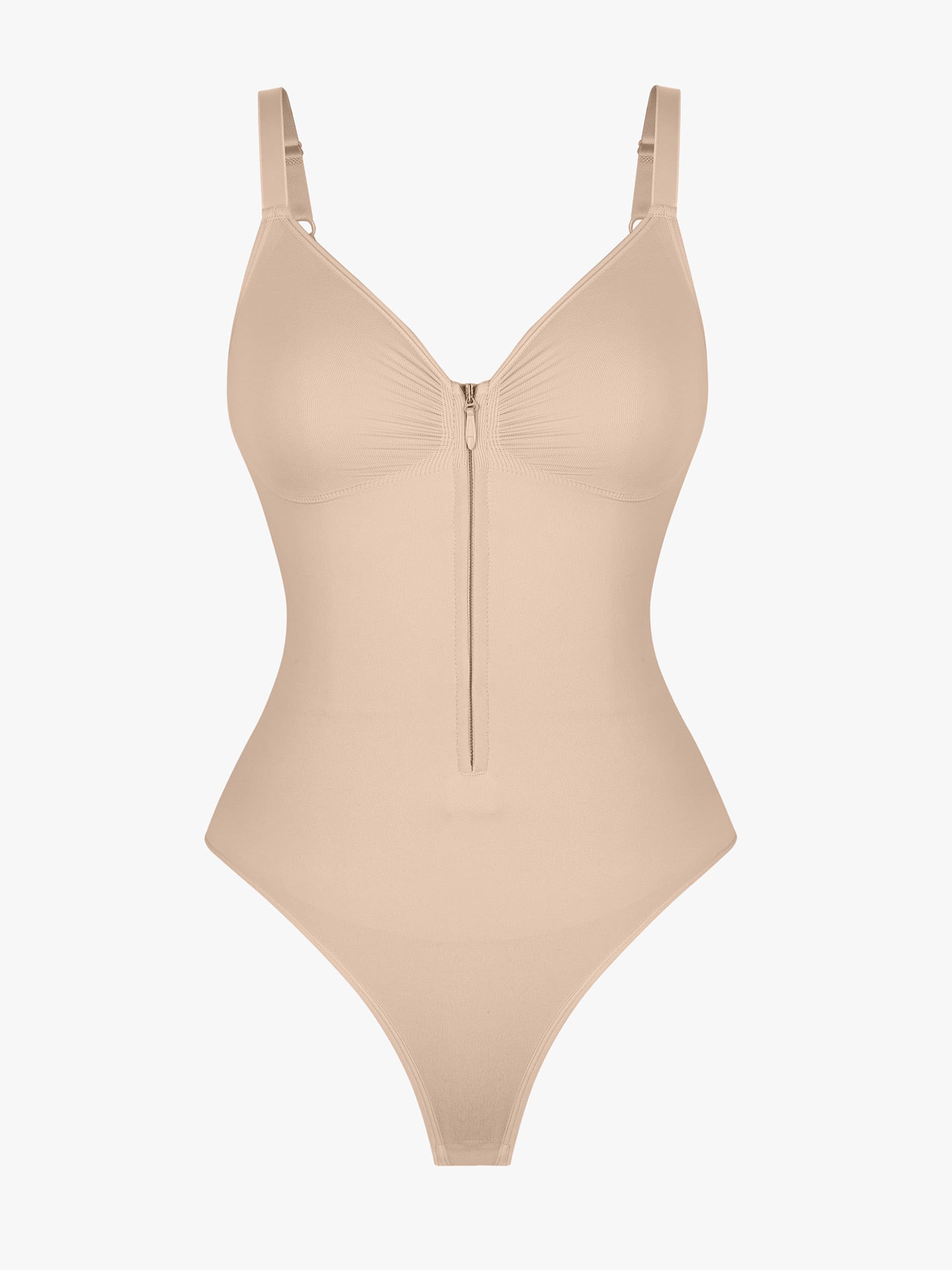 Lyawears Tummy Control Seamless Zipper Shaping Bodysuit