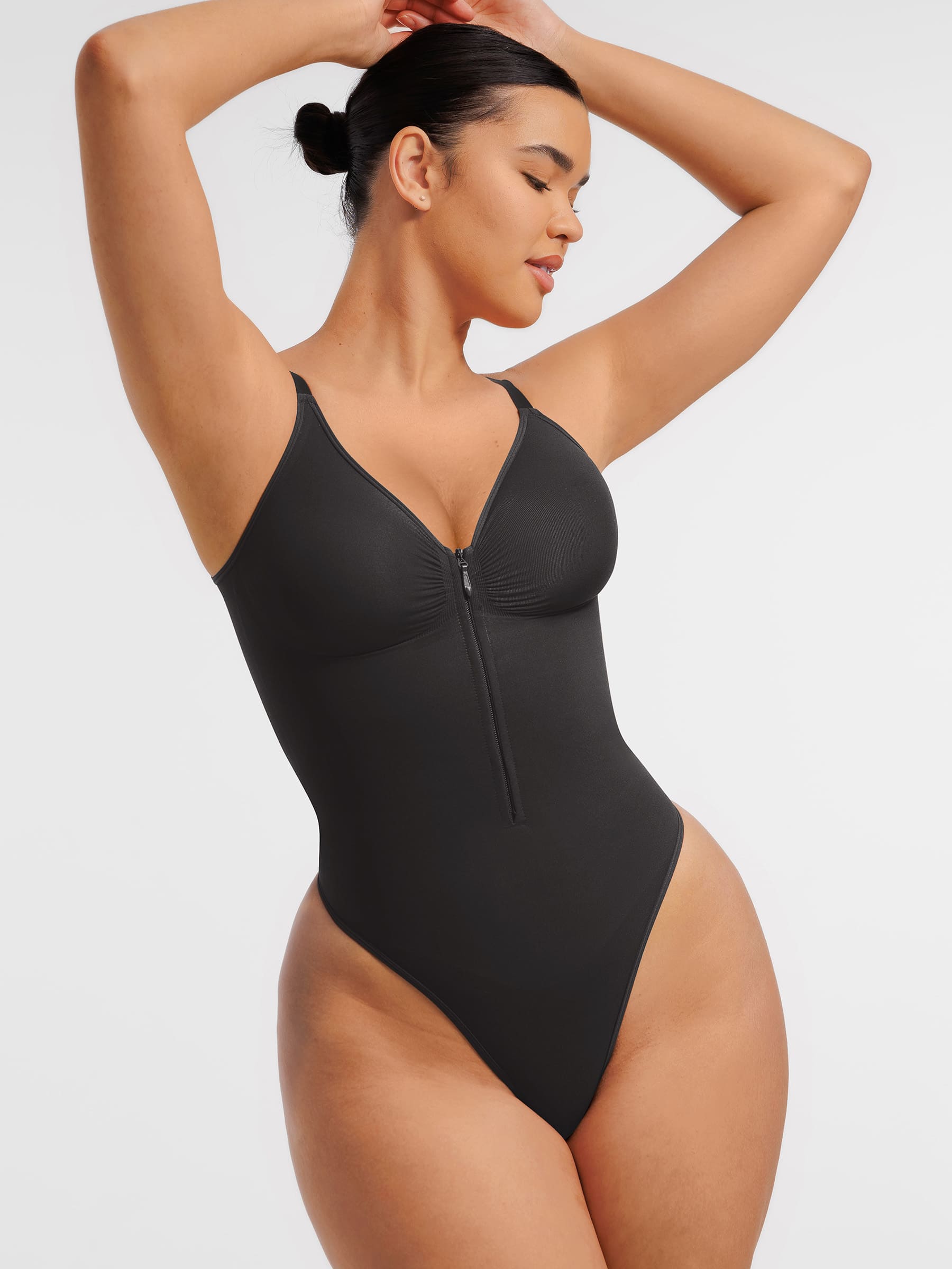 Lyawears Tummy Control Seamless Zipper Shaping Bodysuit
