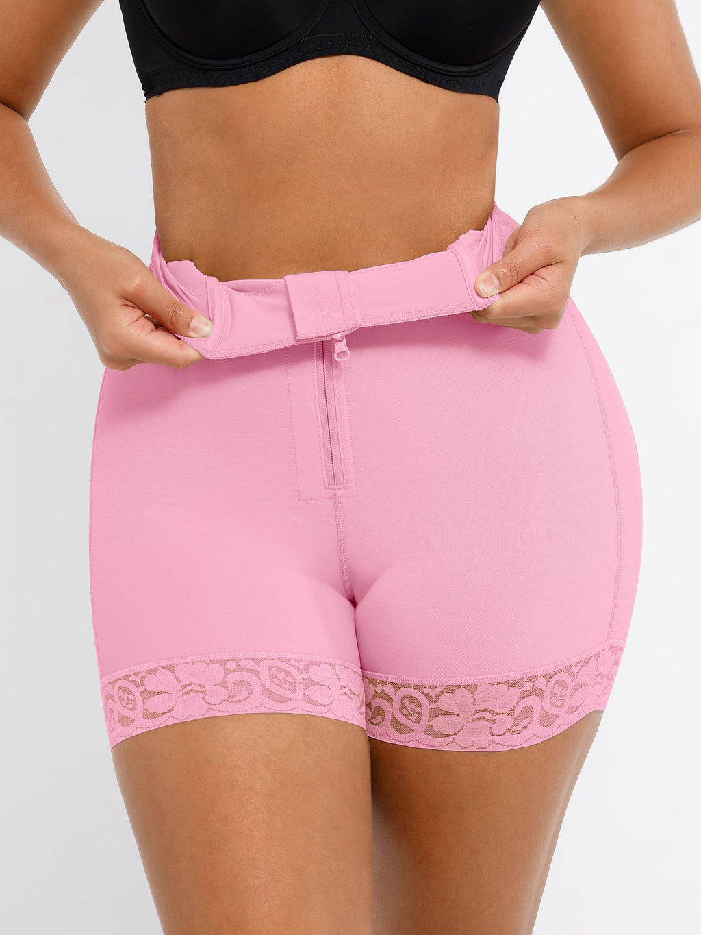 Tummy Control Shaping Shorts Butt Lifter with Clasps and Zipper