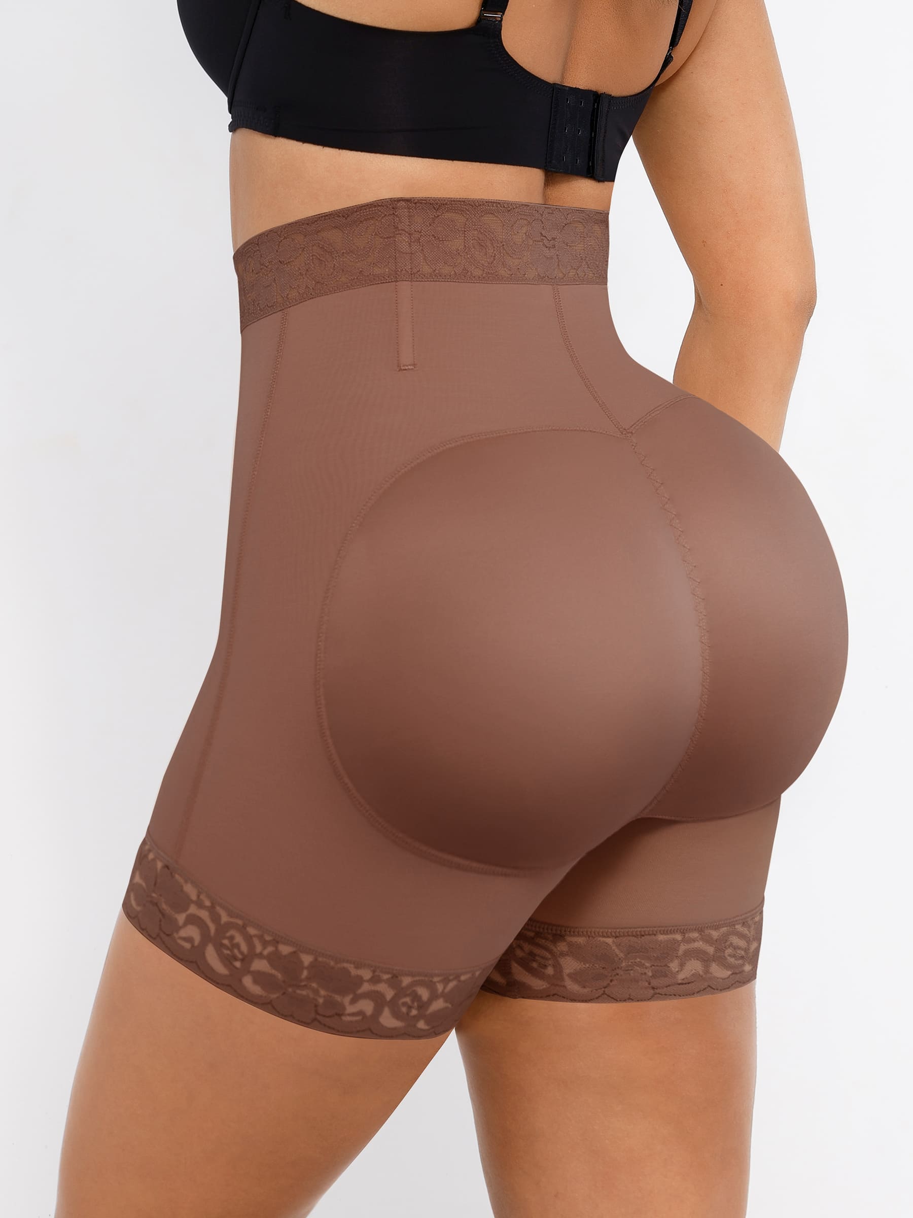 Tummy Control Shaping Shorts Butt Lifter with Clasps and Zipper