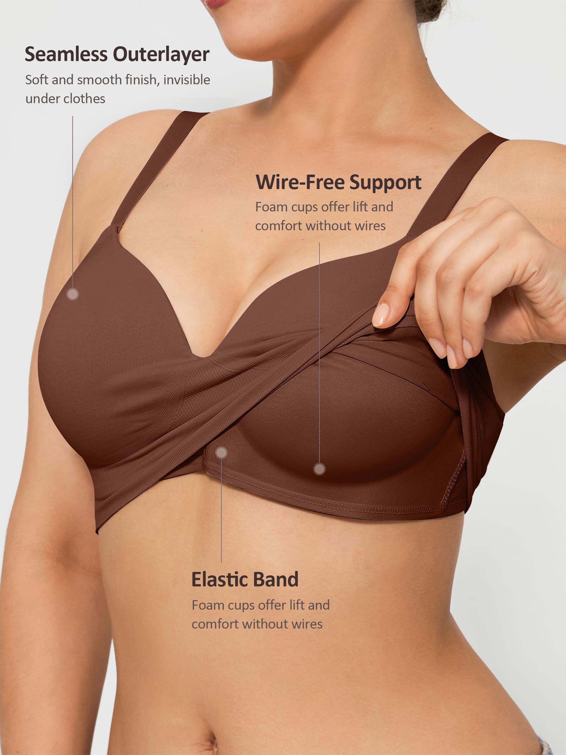 Wireless Push-Up Seamless Comfort Full Coverage Bra