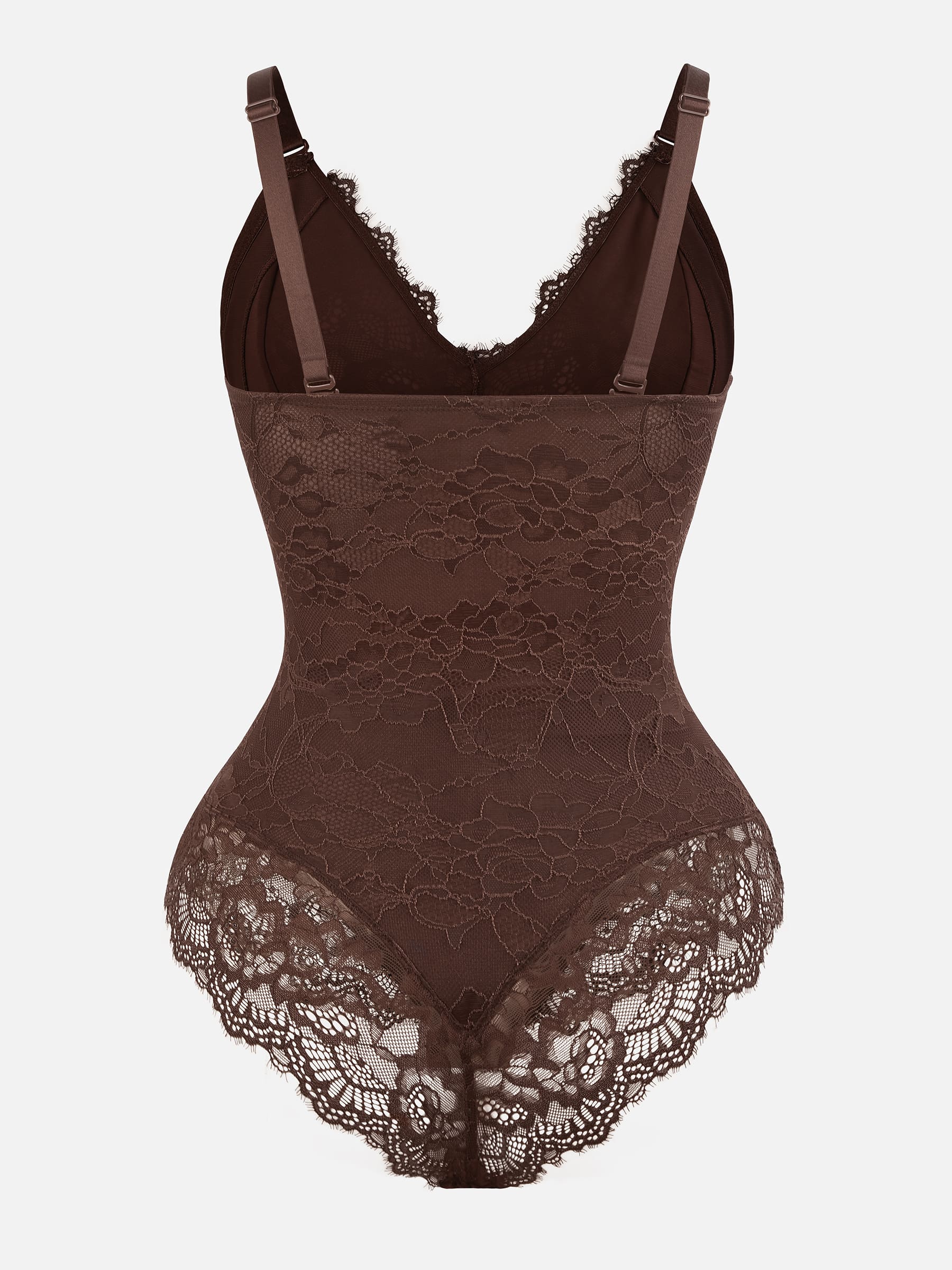 Lace V Neck Full Bodysuit