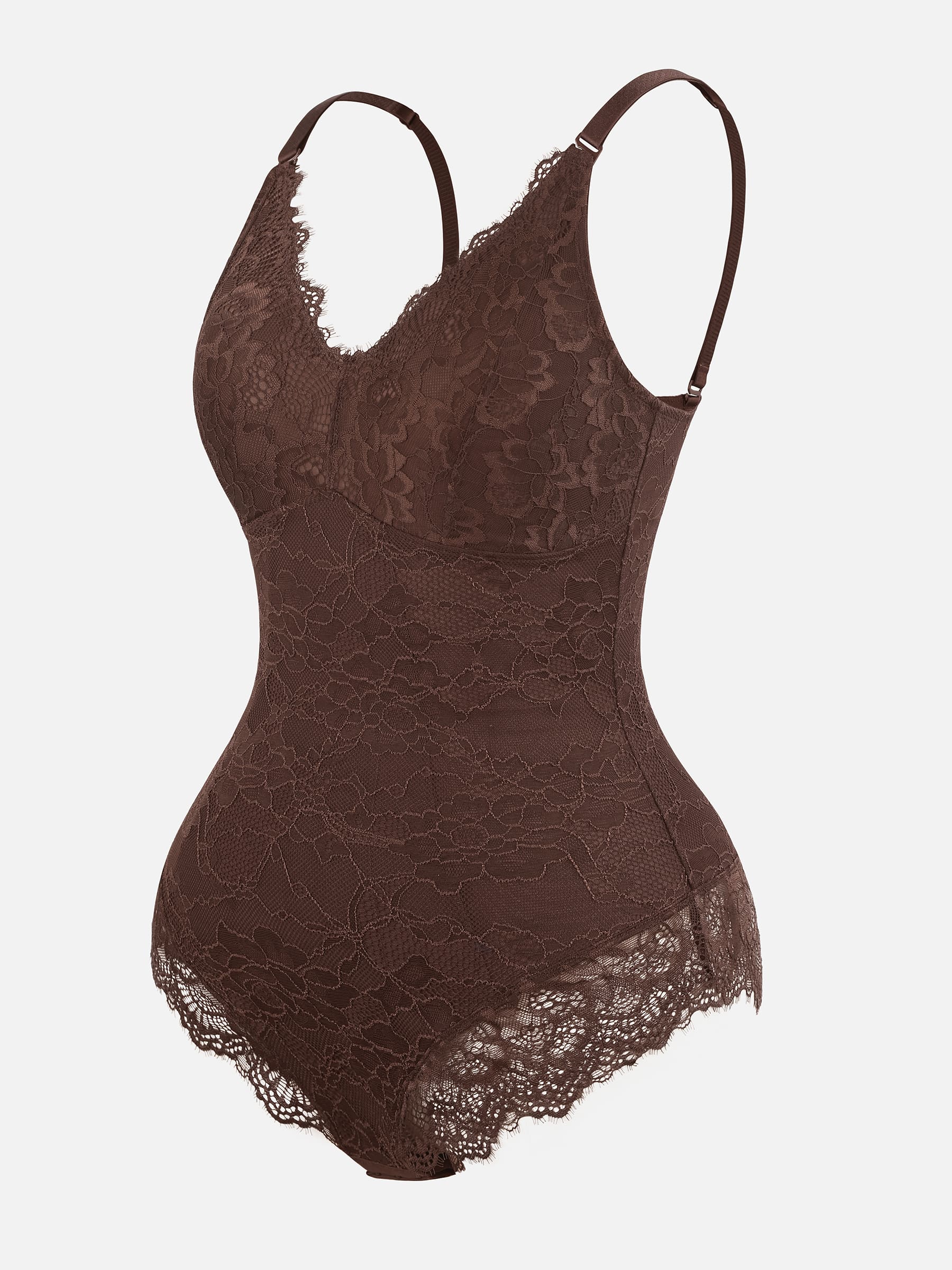 Lya wear Lace V Neck Full Bodysuit