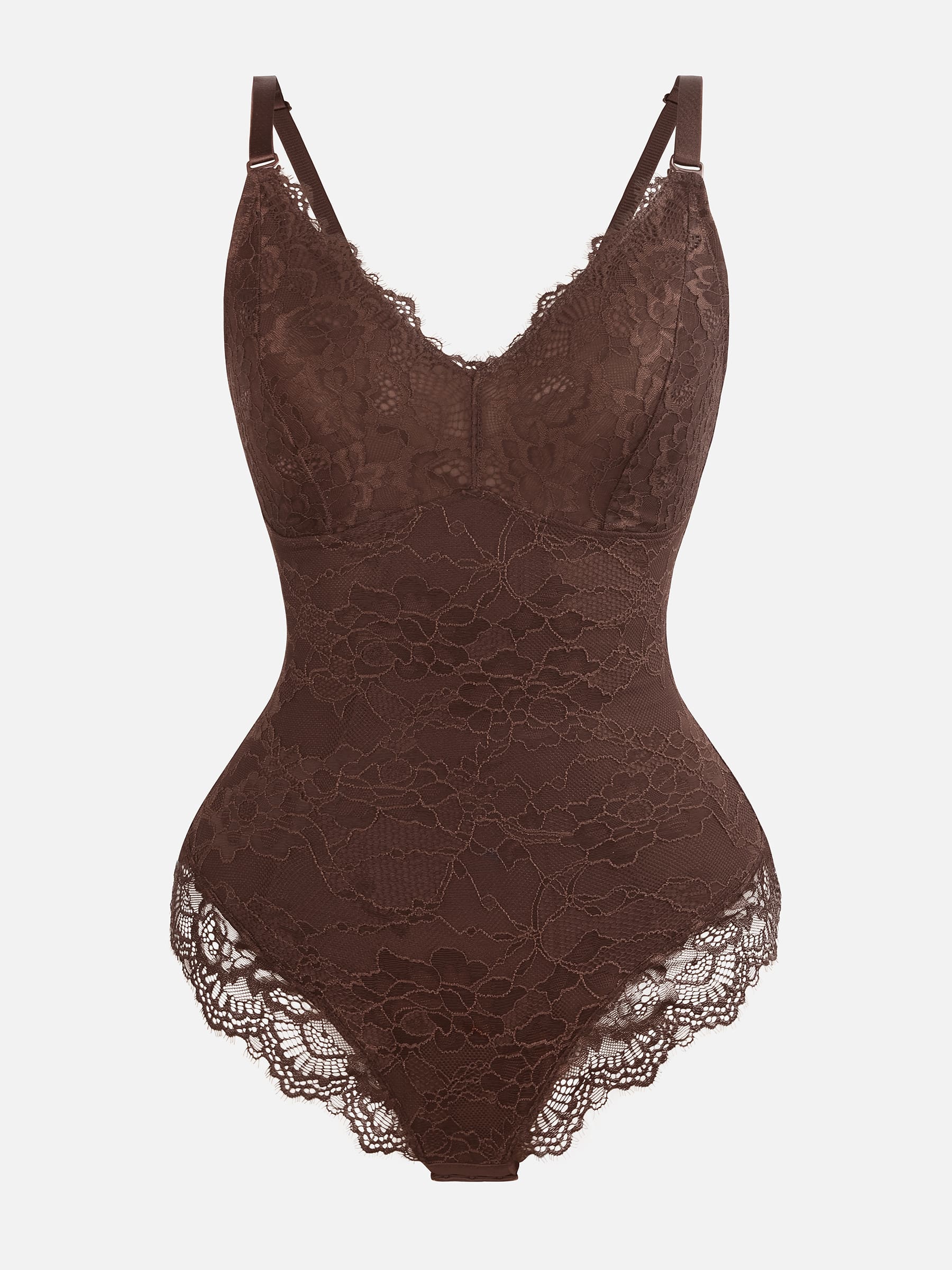 Lya wear Lace V Neck Full Bodysuit