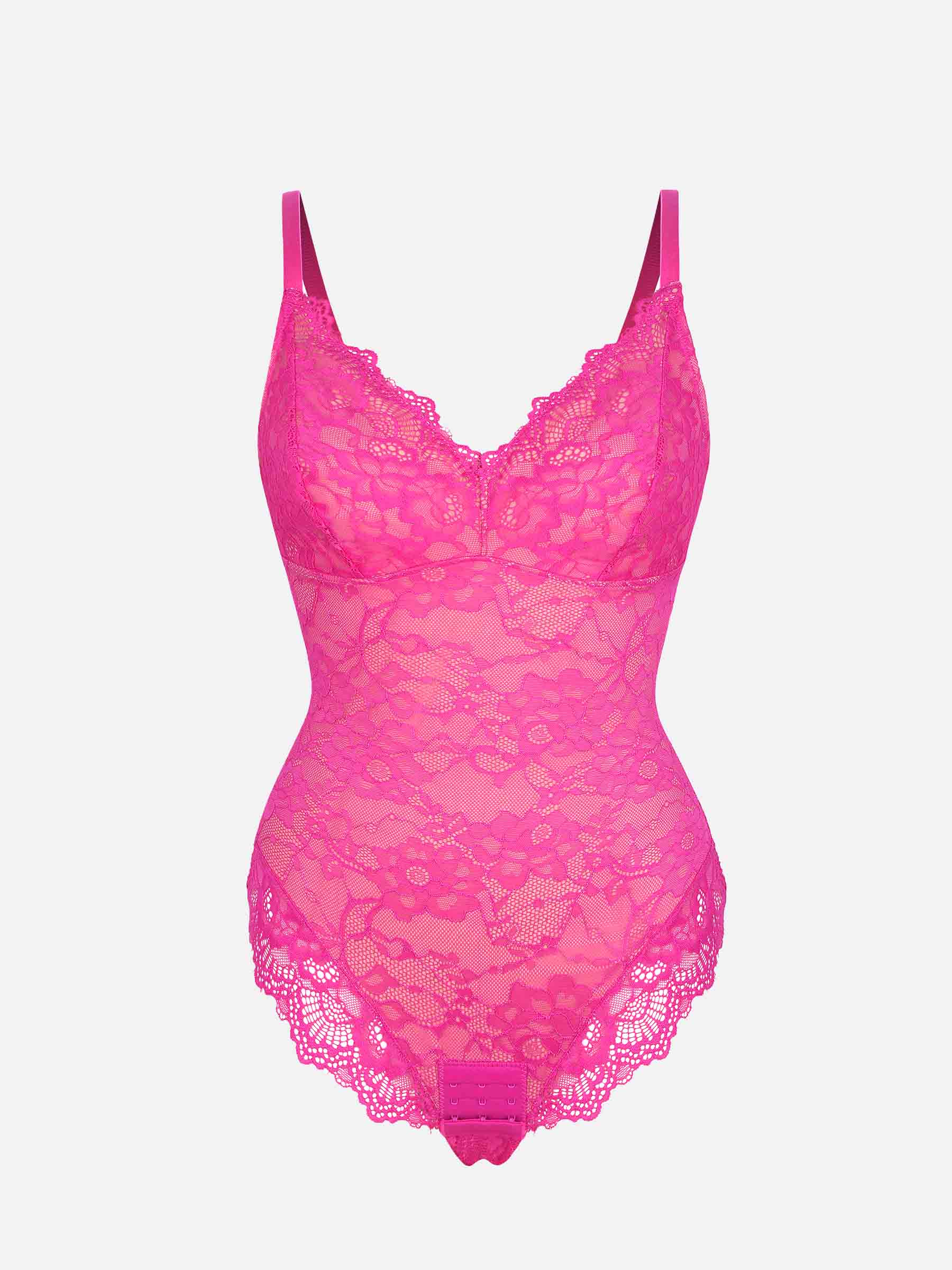 Lya wear Lace V Neck Full Bodysuit