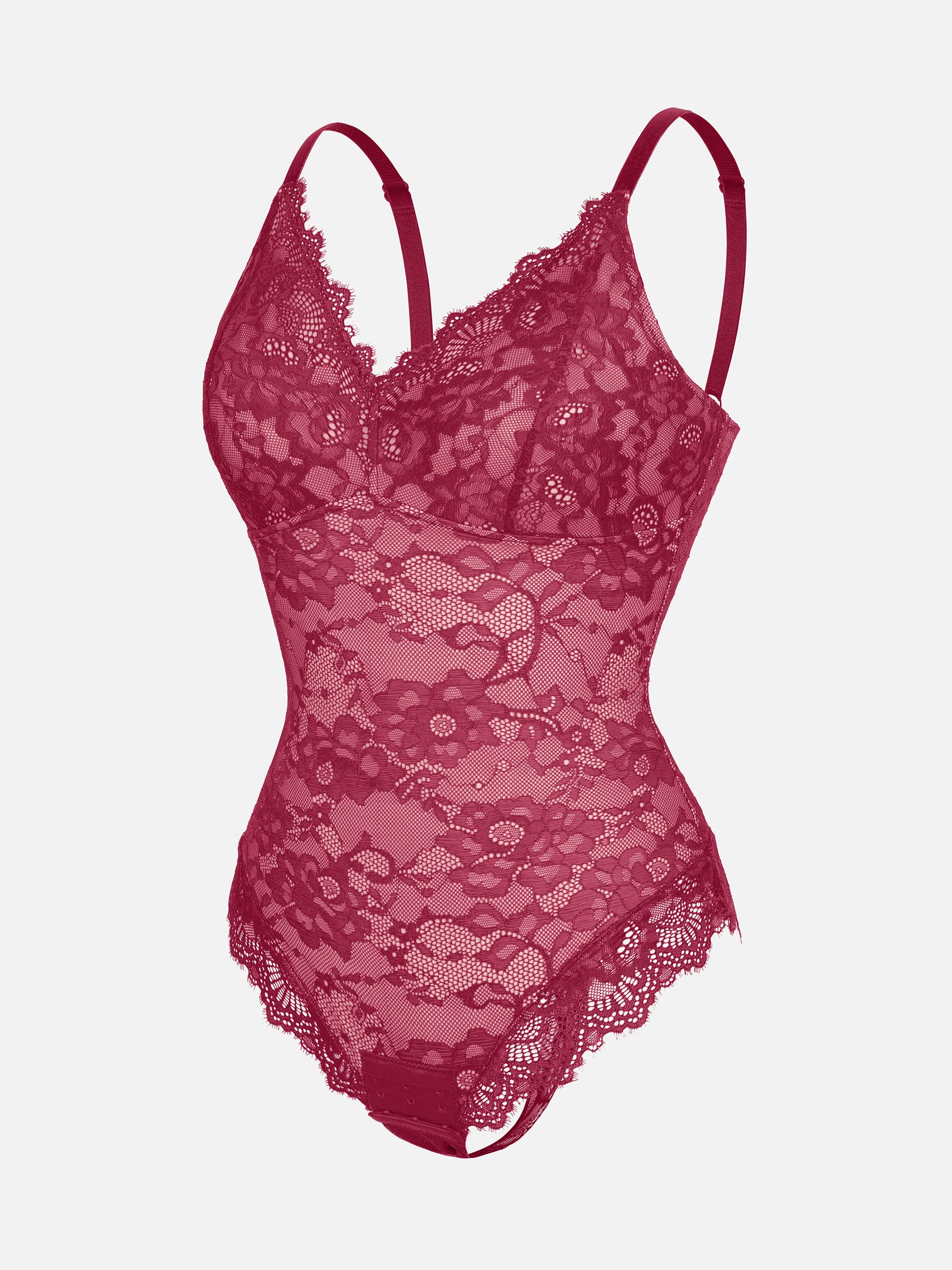 Lya wear Lace V Neck Full Bodysuit