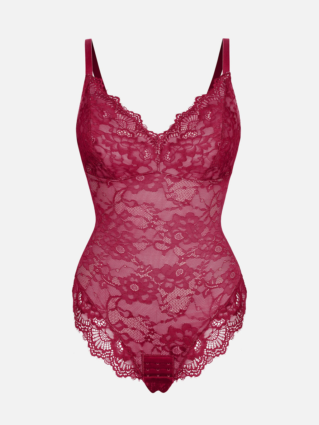 Lace V Neck Full Bodysuit