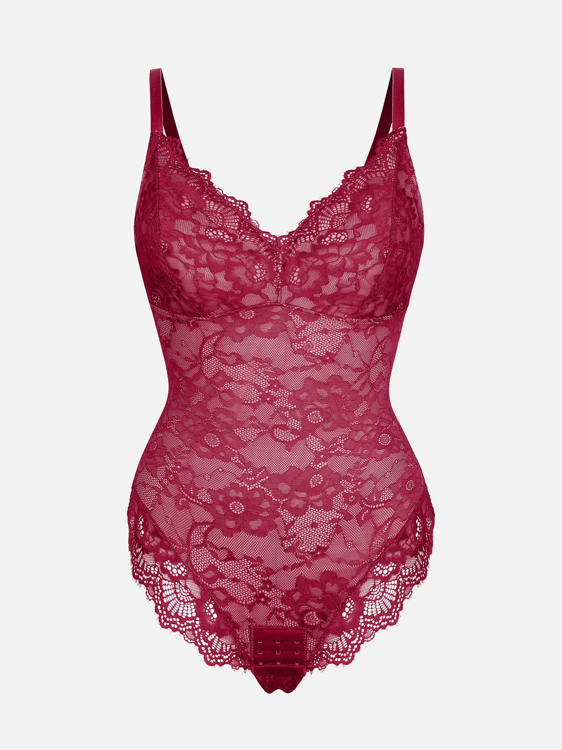 Lya wear Lace V Neck Full Bodysuit