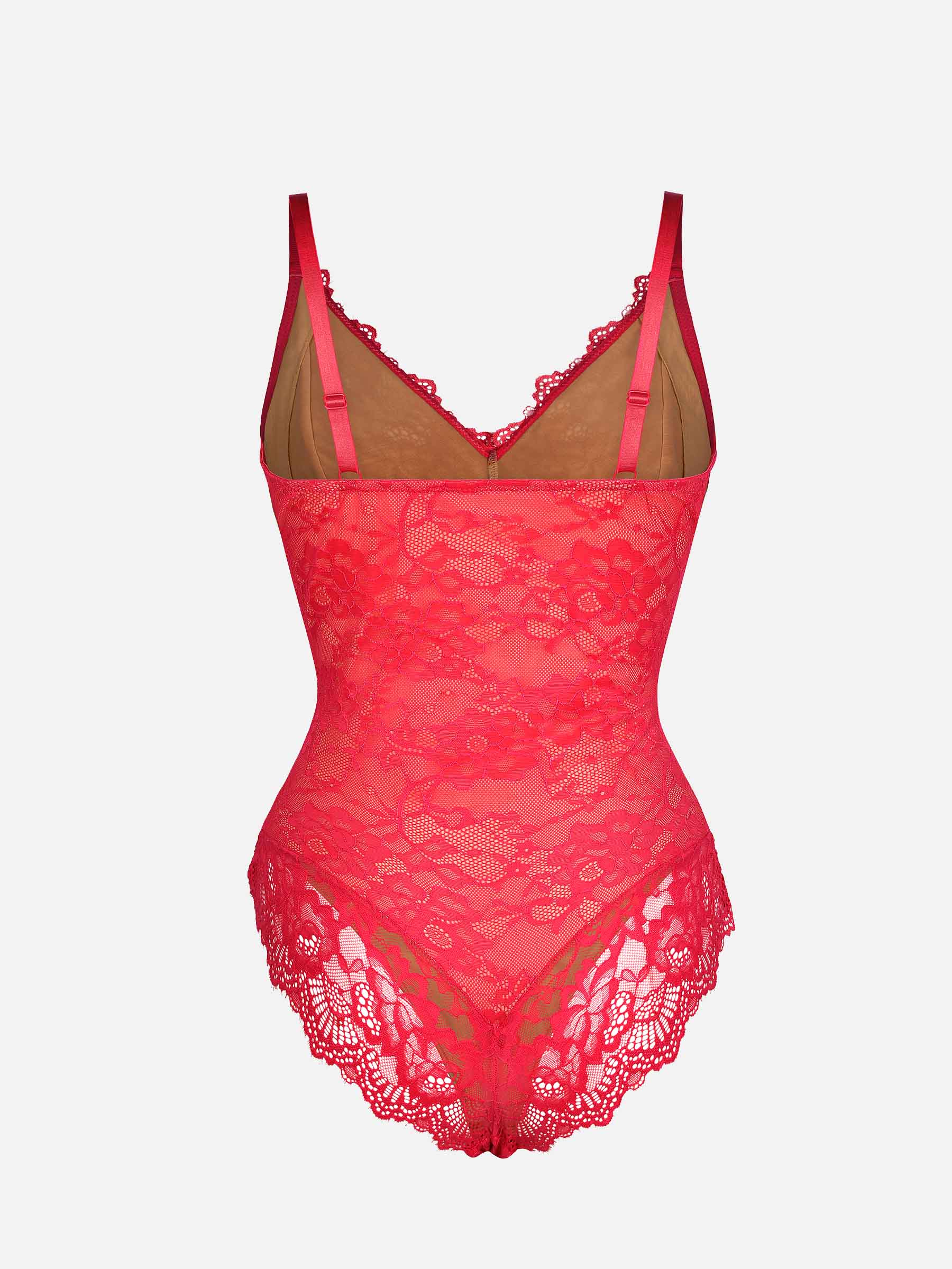 Lya wear Lace V Neck Full Bodysuit
