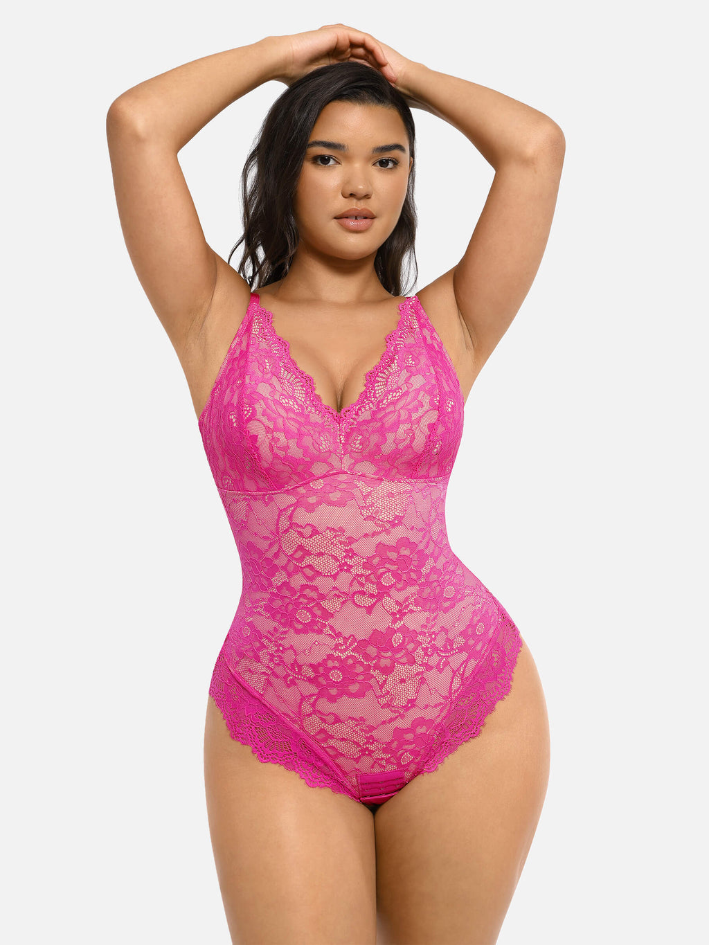 Lya wear Lace V Neck Full Bodysuit