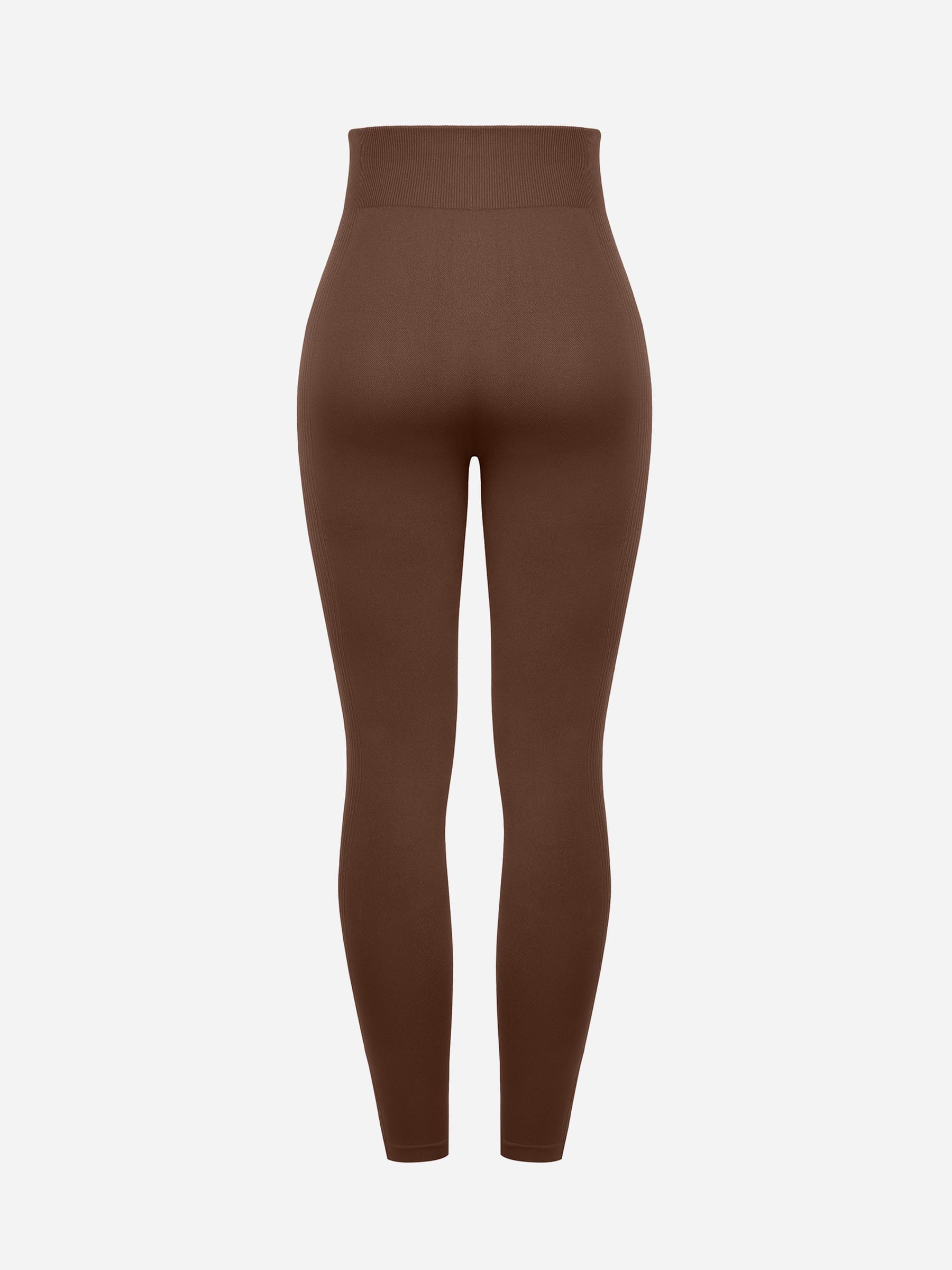 Lya wears Seamless High Waisted Yoga Leggings for Tummy Control and Leg Sculpting