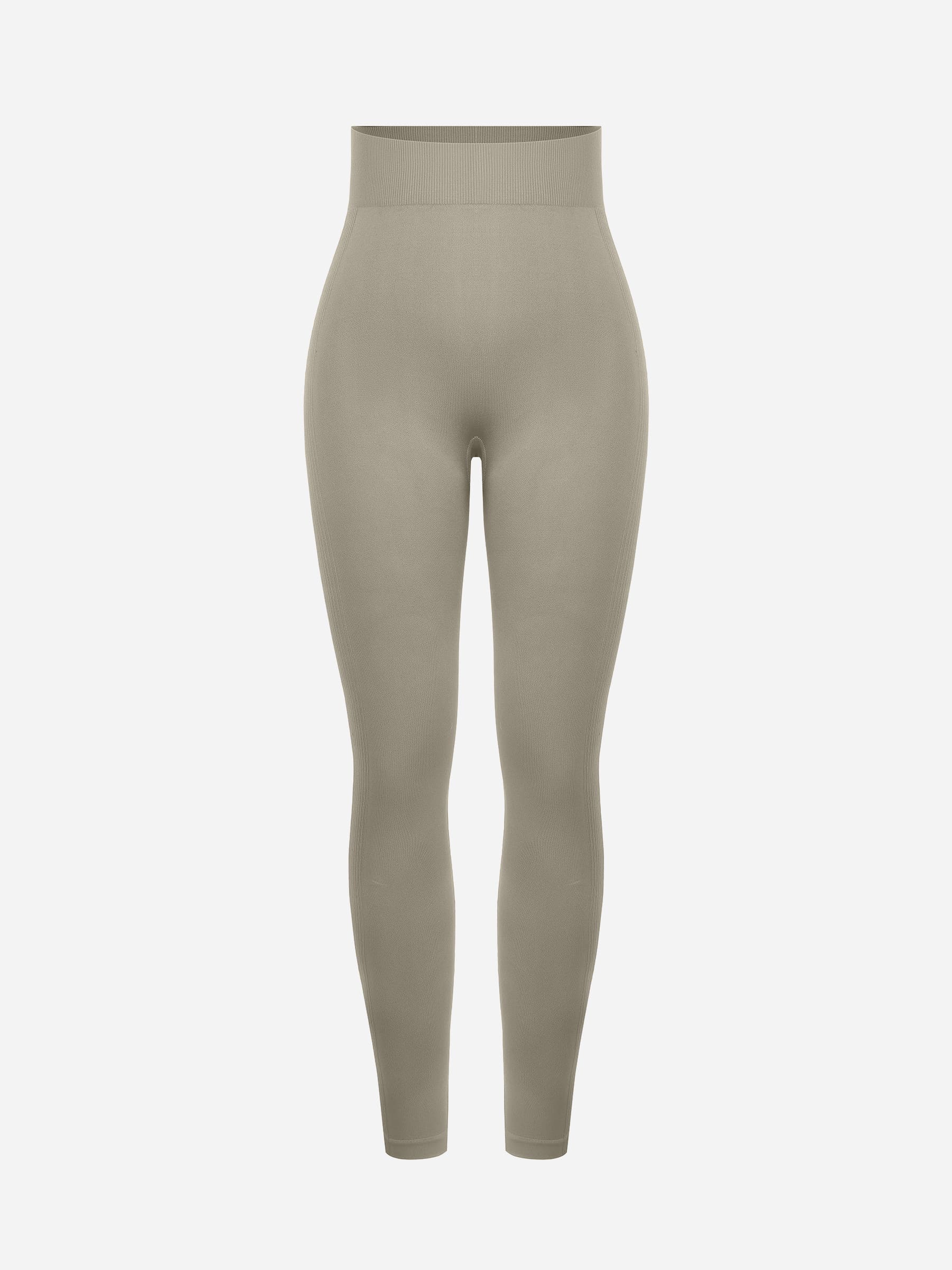 Lya wears Seamless High Waisted Yoga Leggings for Tummy Control and Leg Sculpting
