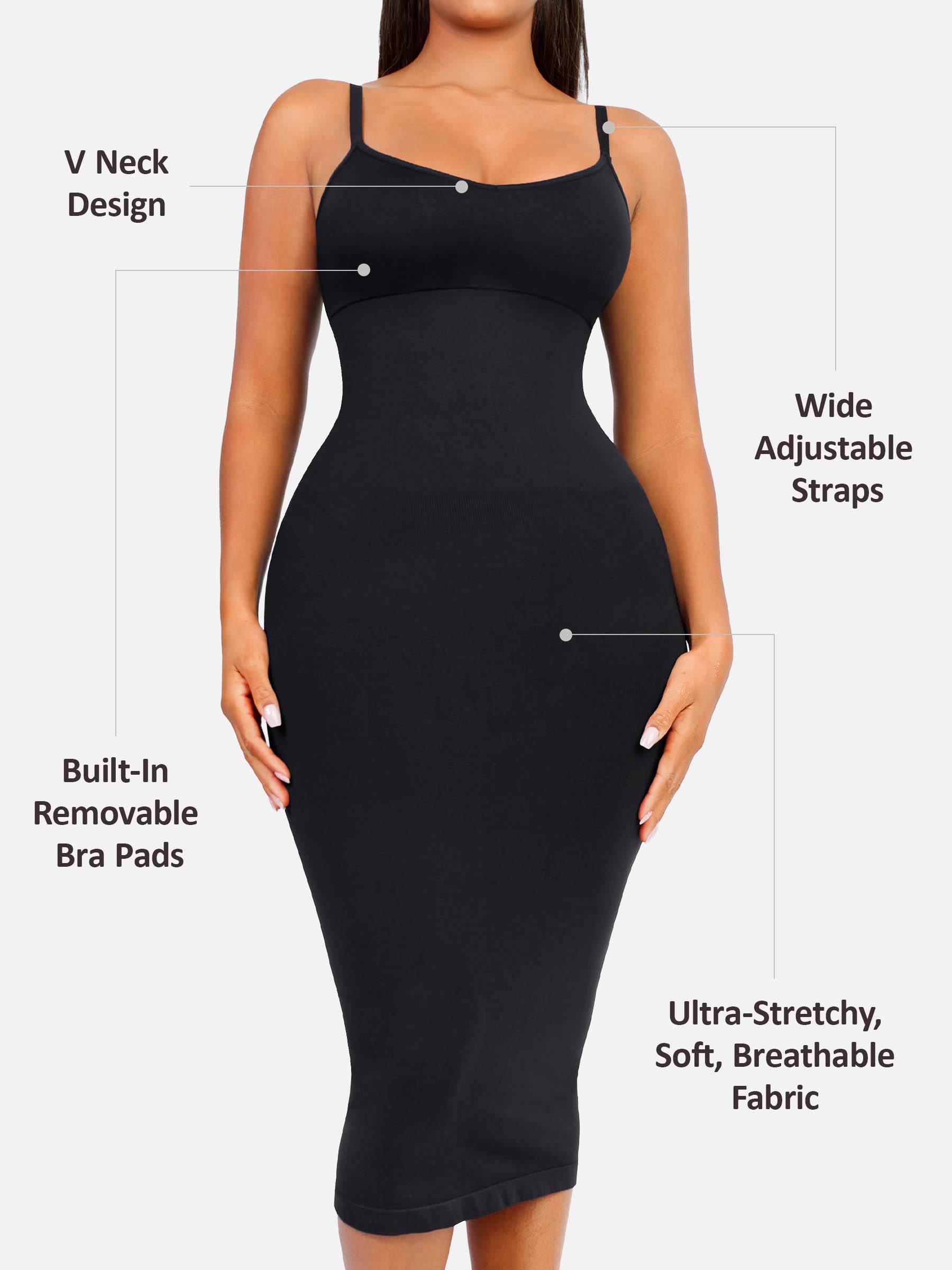 Seamless Midi Body Shaper Dress