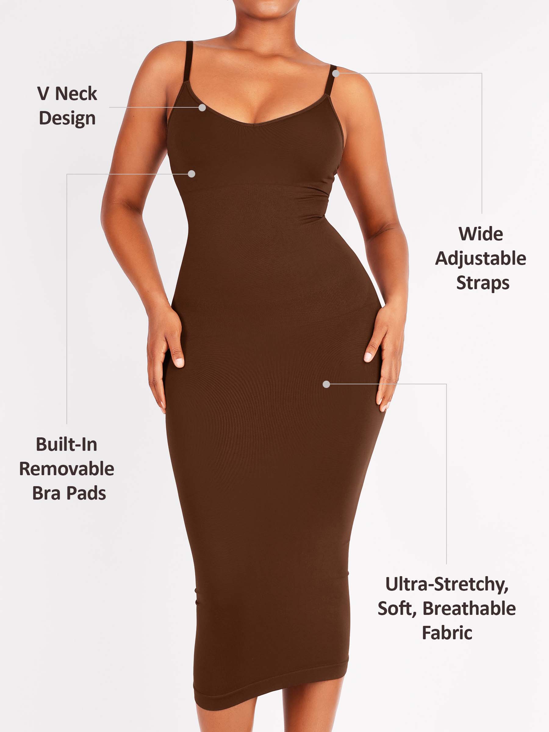 Seamless Midi Body Shaper Dress