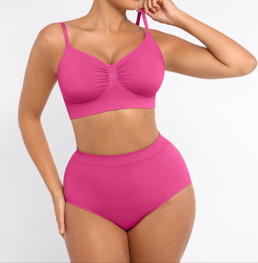 Wireless Bra & Seamless Tummy Control Brief Set