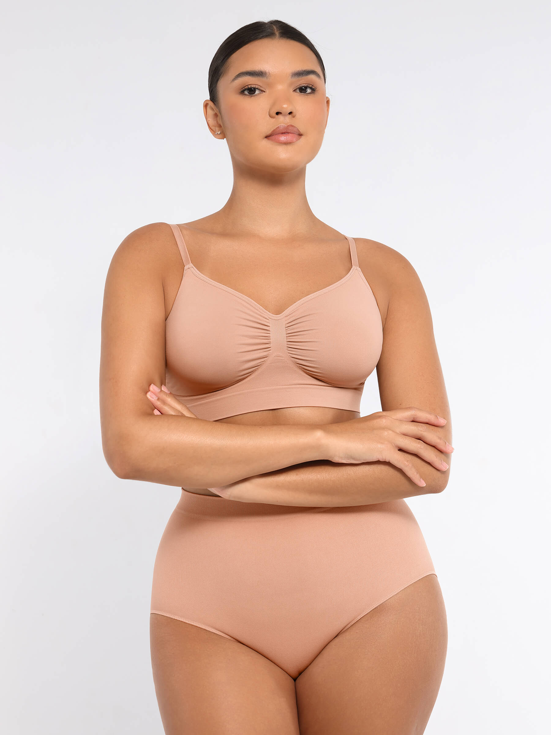 Wireless Bra & Seamless Tummy Control Brief Set